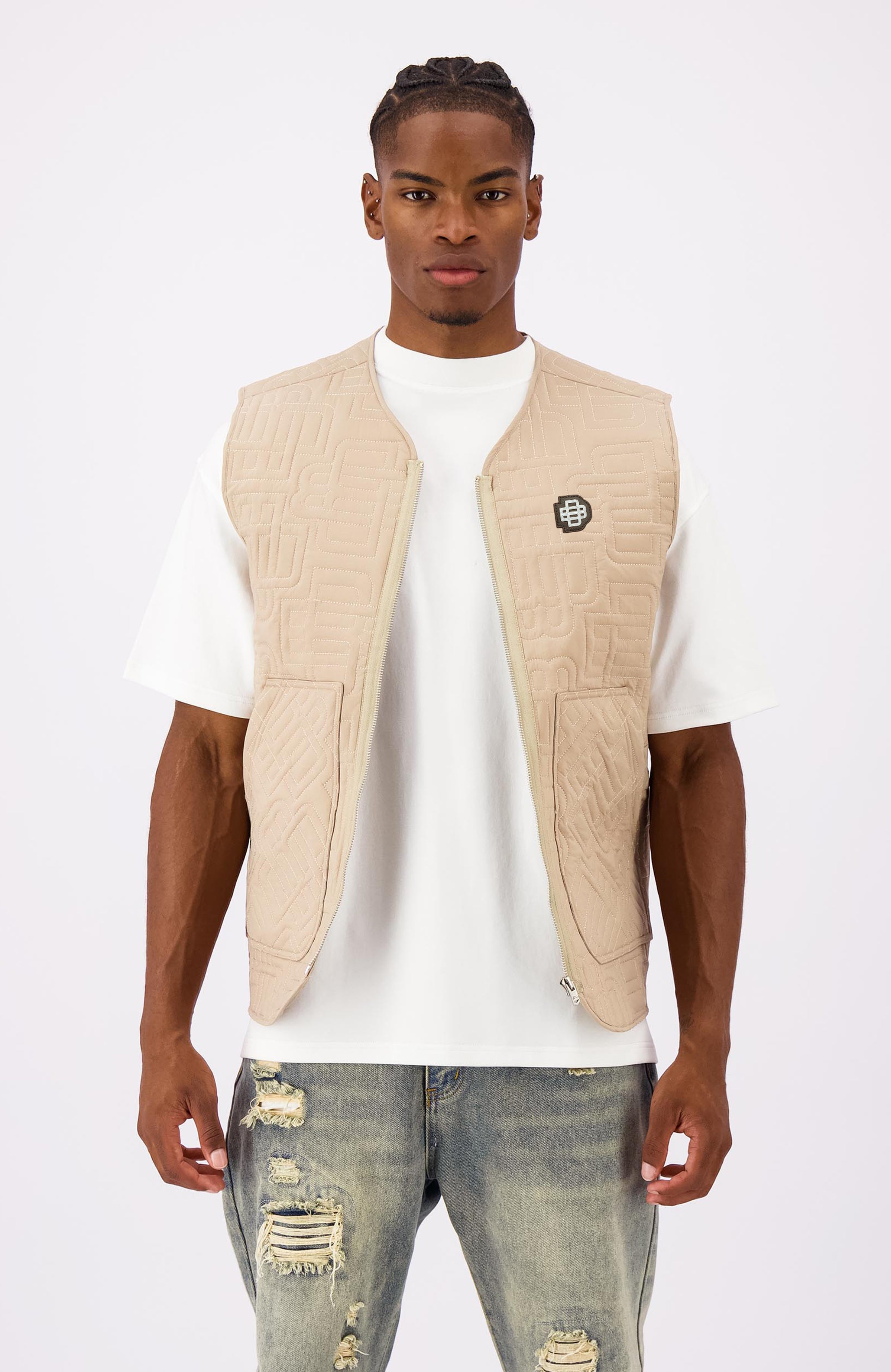 MONOGRAM QUILTED VEST | Braun