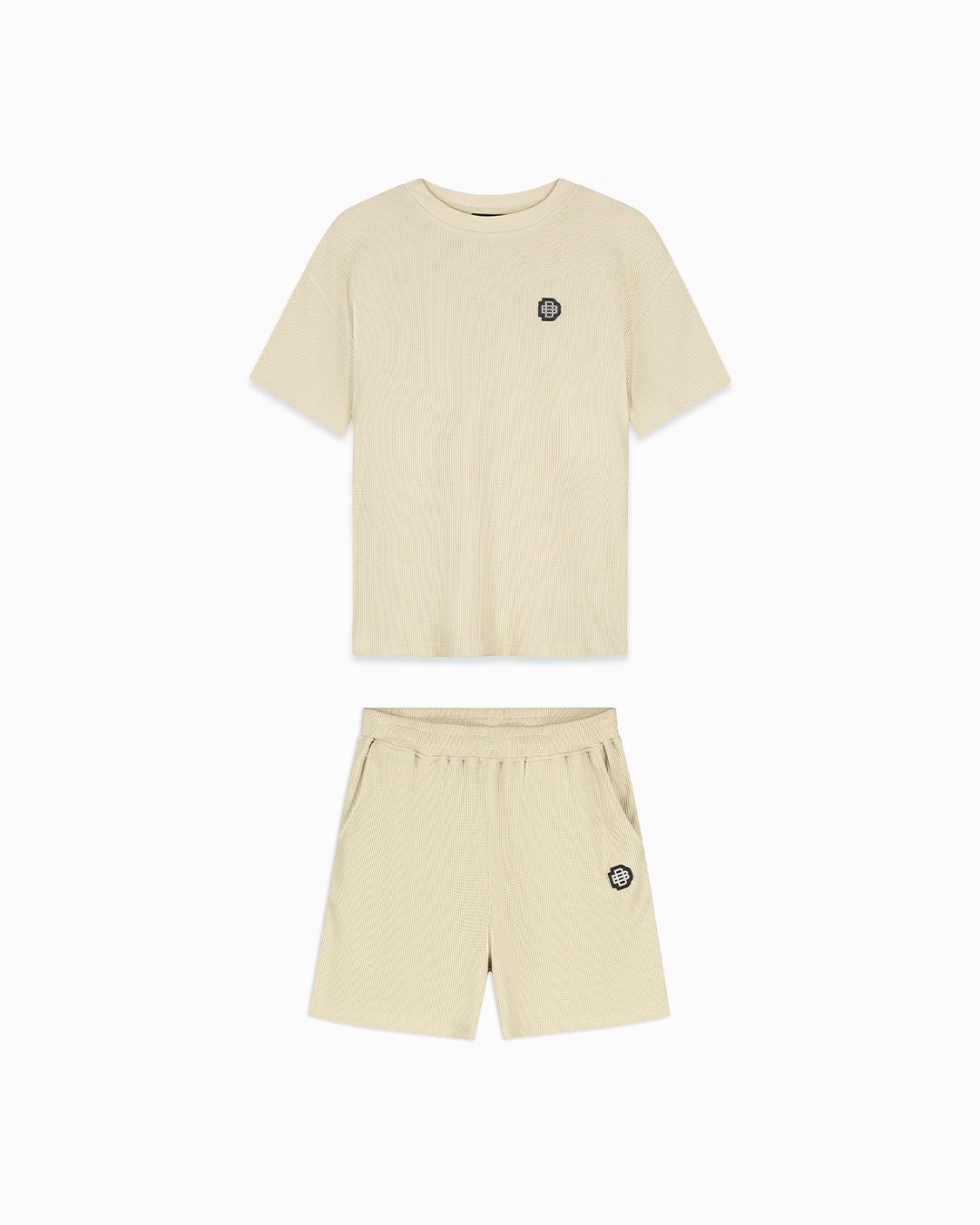 MONOGRAM WAFFLE SET | Beige