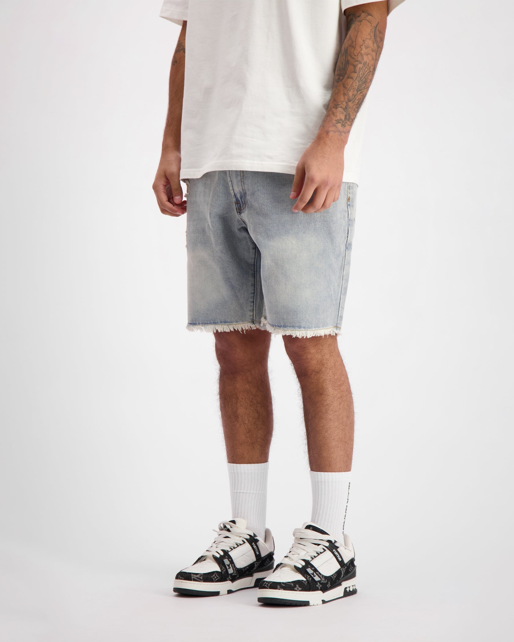 CUT OFF  DENIM SHORTS | Hellblau