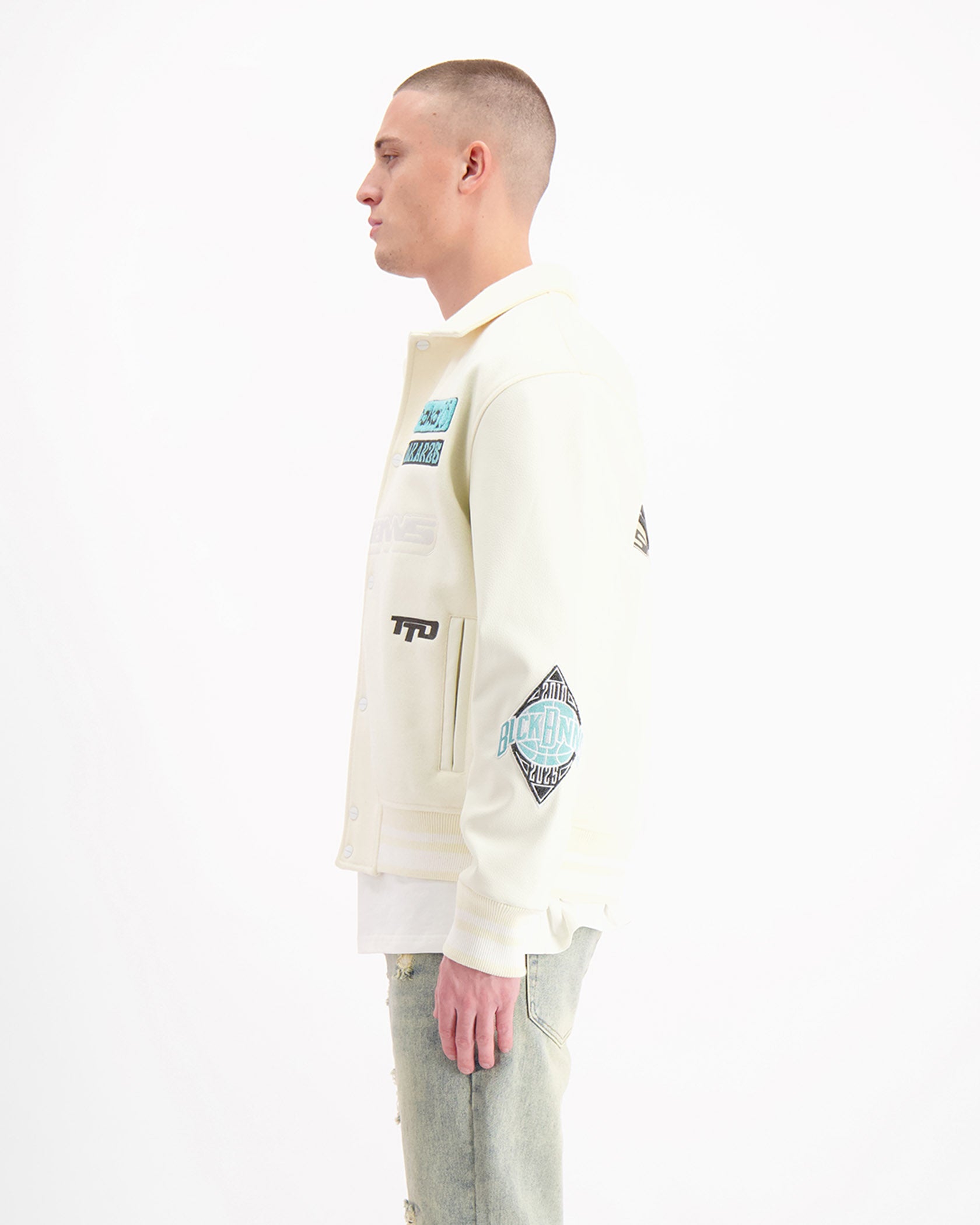 DESERT RACE VARSITY JACKET | Beige