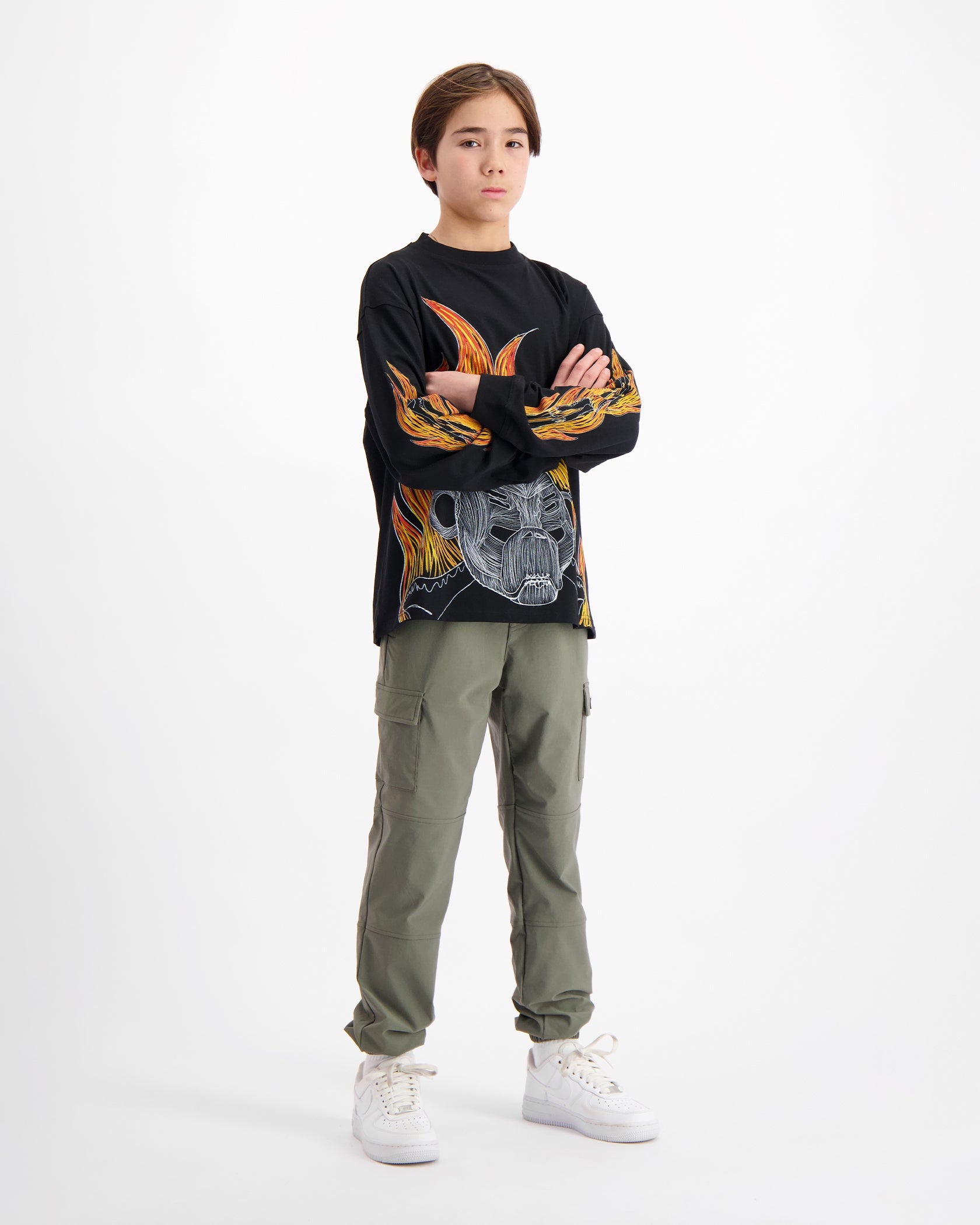 KIDS BLAZE LONGSLEEVE T-SHIRT | Schwarz