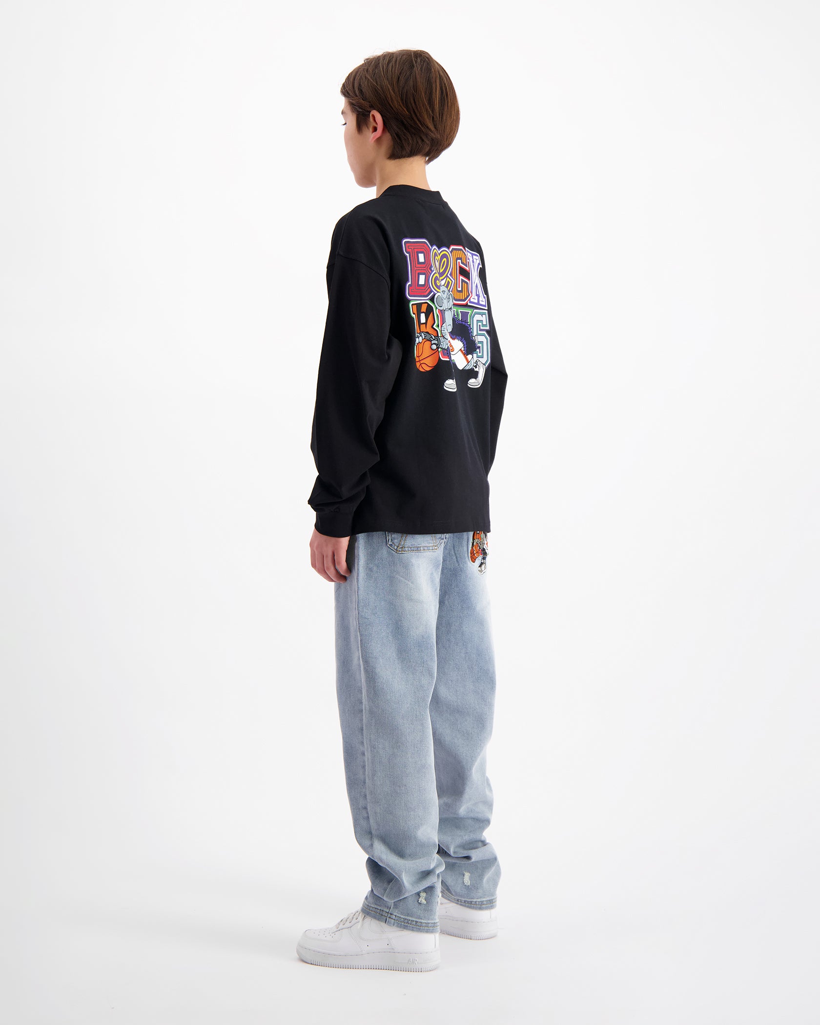 KIDS DRIBBLE LONGSLEEVE SET | Schwarz