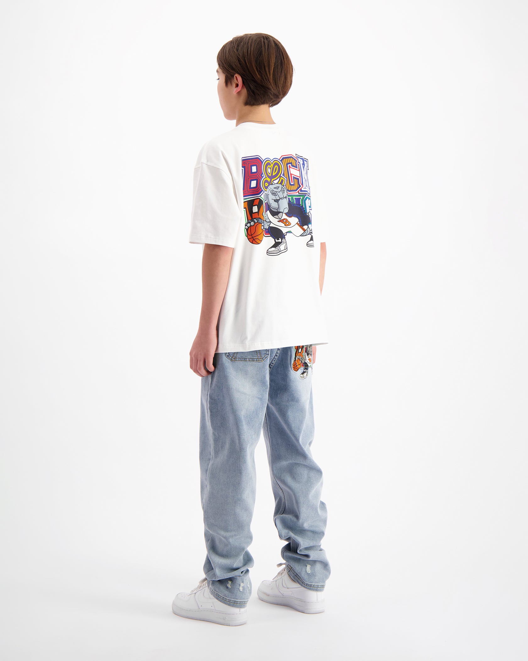 KIDS DRIBBLE T-SHIRT SET | Weiß