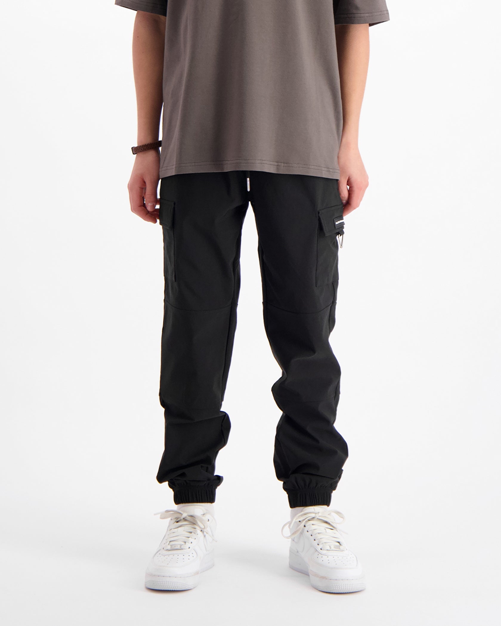 KIDS PLATE CARGO PANTS | Schwarz