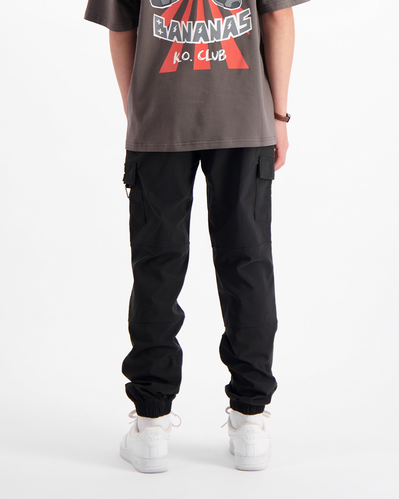 KIDS PLATE CARGO PANTS | Schwarz