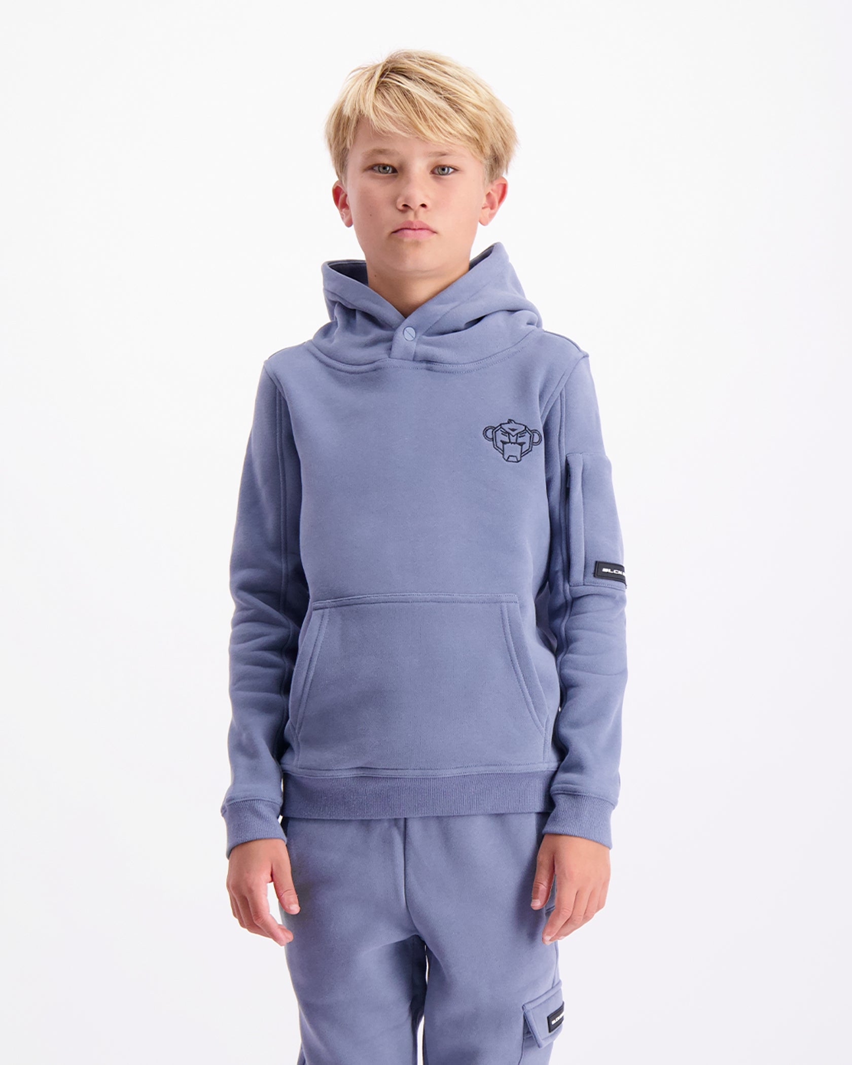 KIDS PLATE HOODIE | Blau