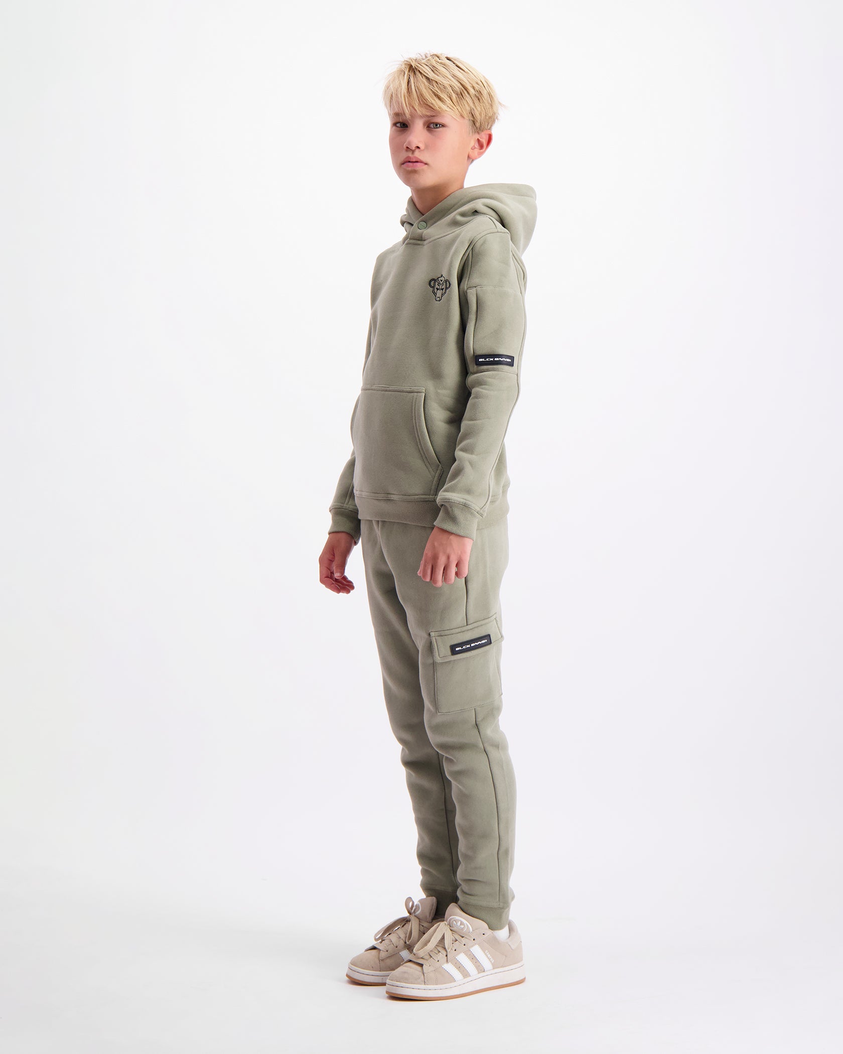 KIDS PLATE HOODIE SET | Grün