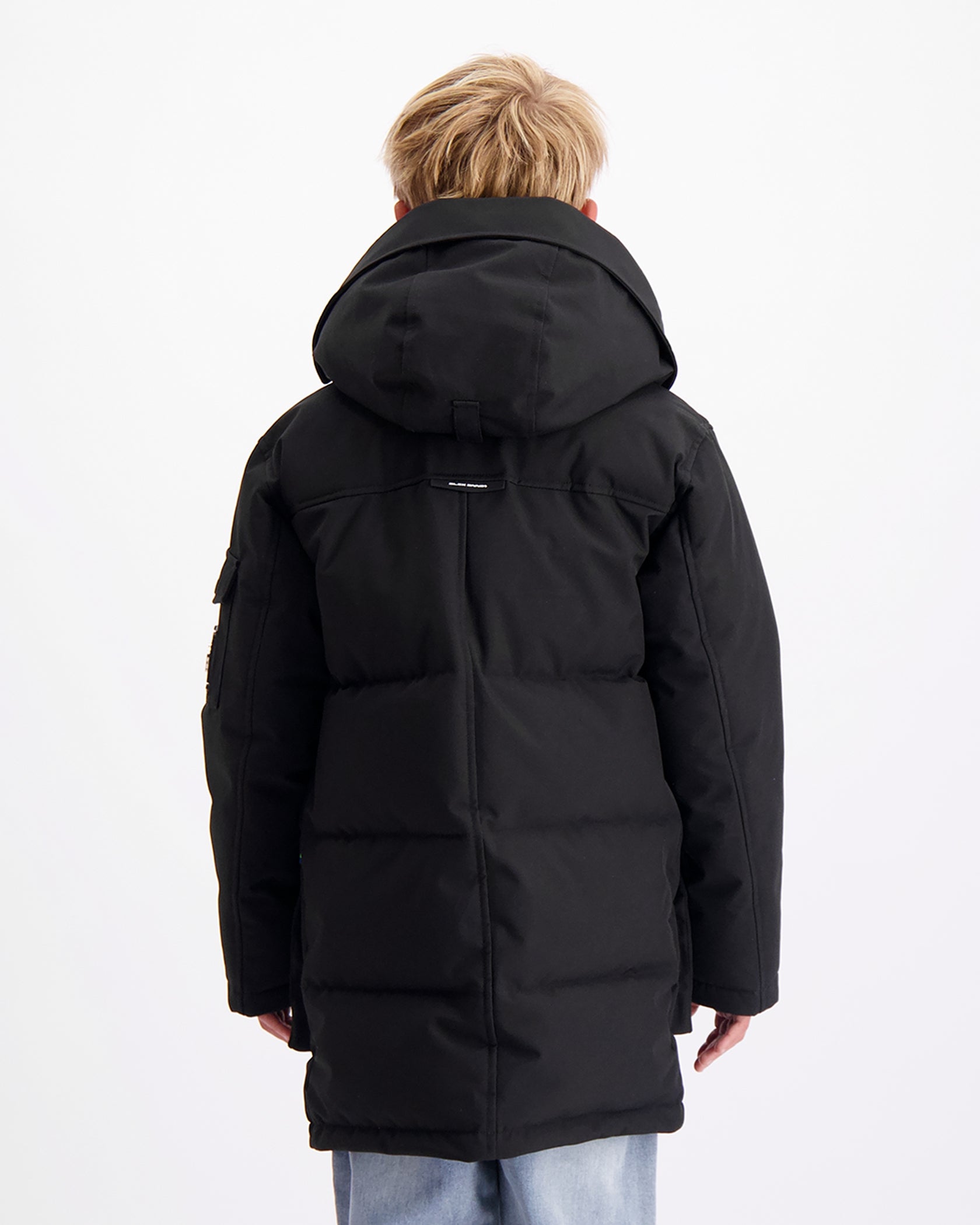 KIDS PLATE PARKA JACKET | Schwarz