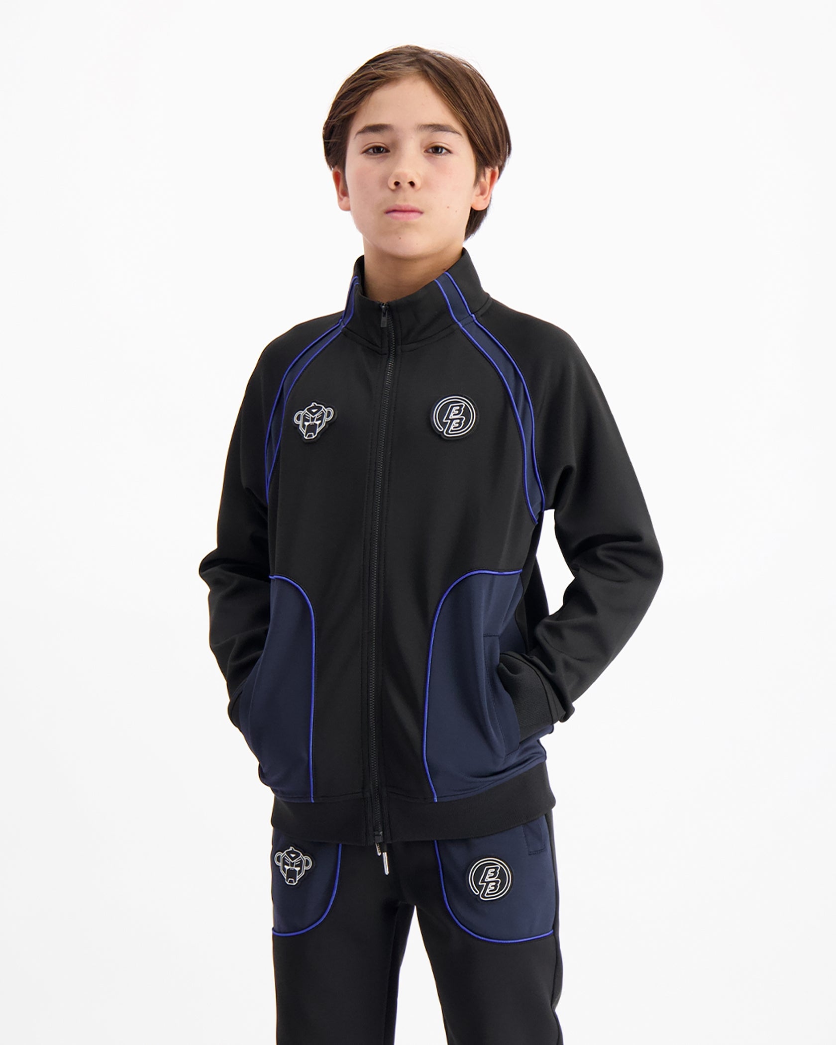 KIDS TEAR TRACKTOP | Schwarz