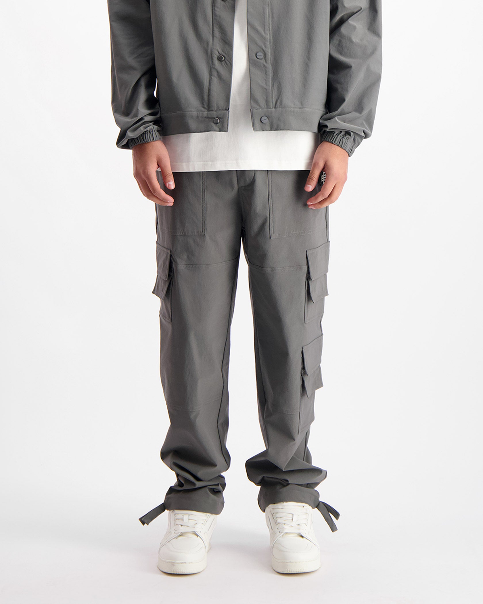 MONOGRAM TECH CARGO PANTS | Charcoal