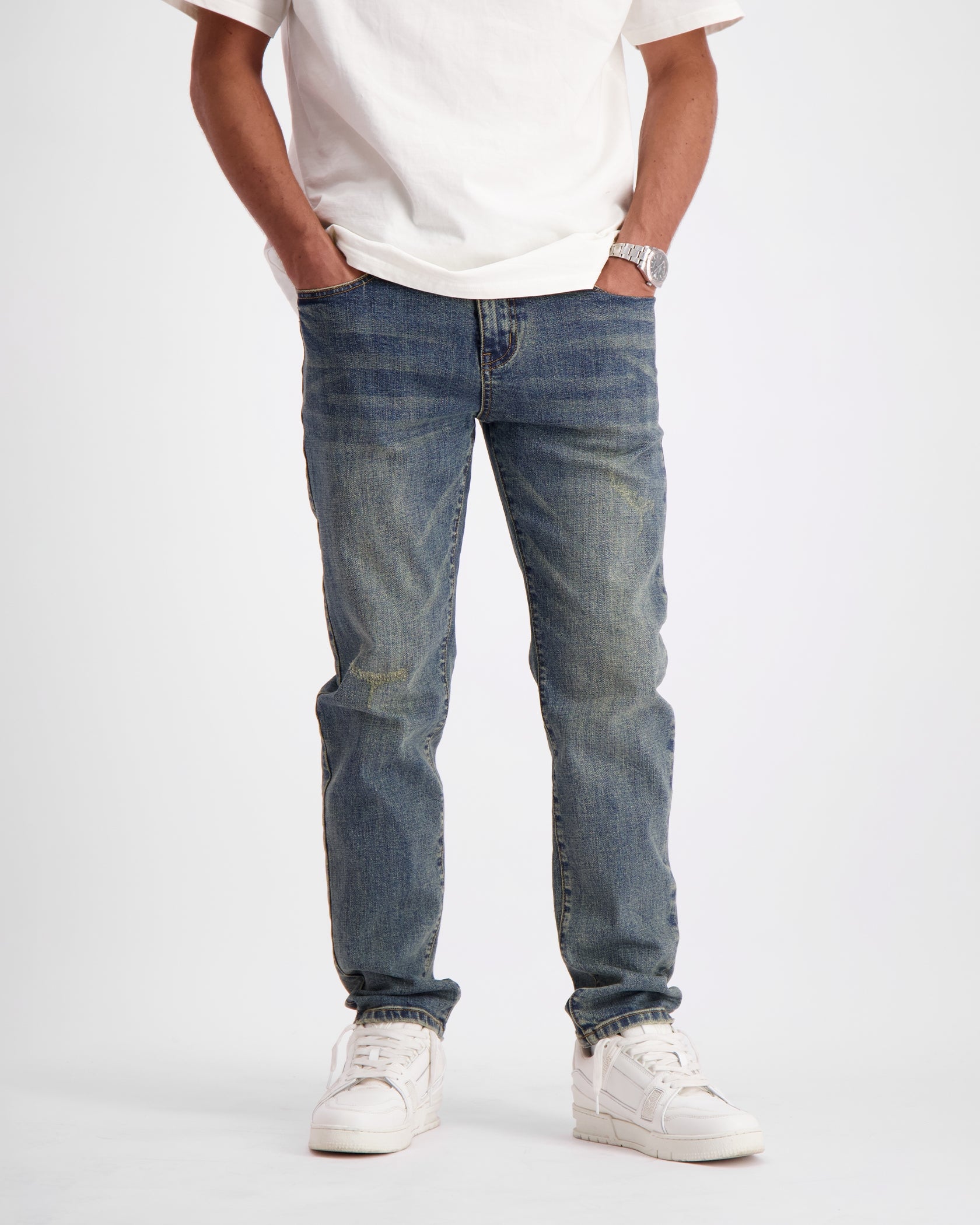 SOFT EDGE SLIM DENIM | Blau