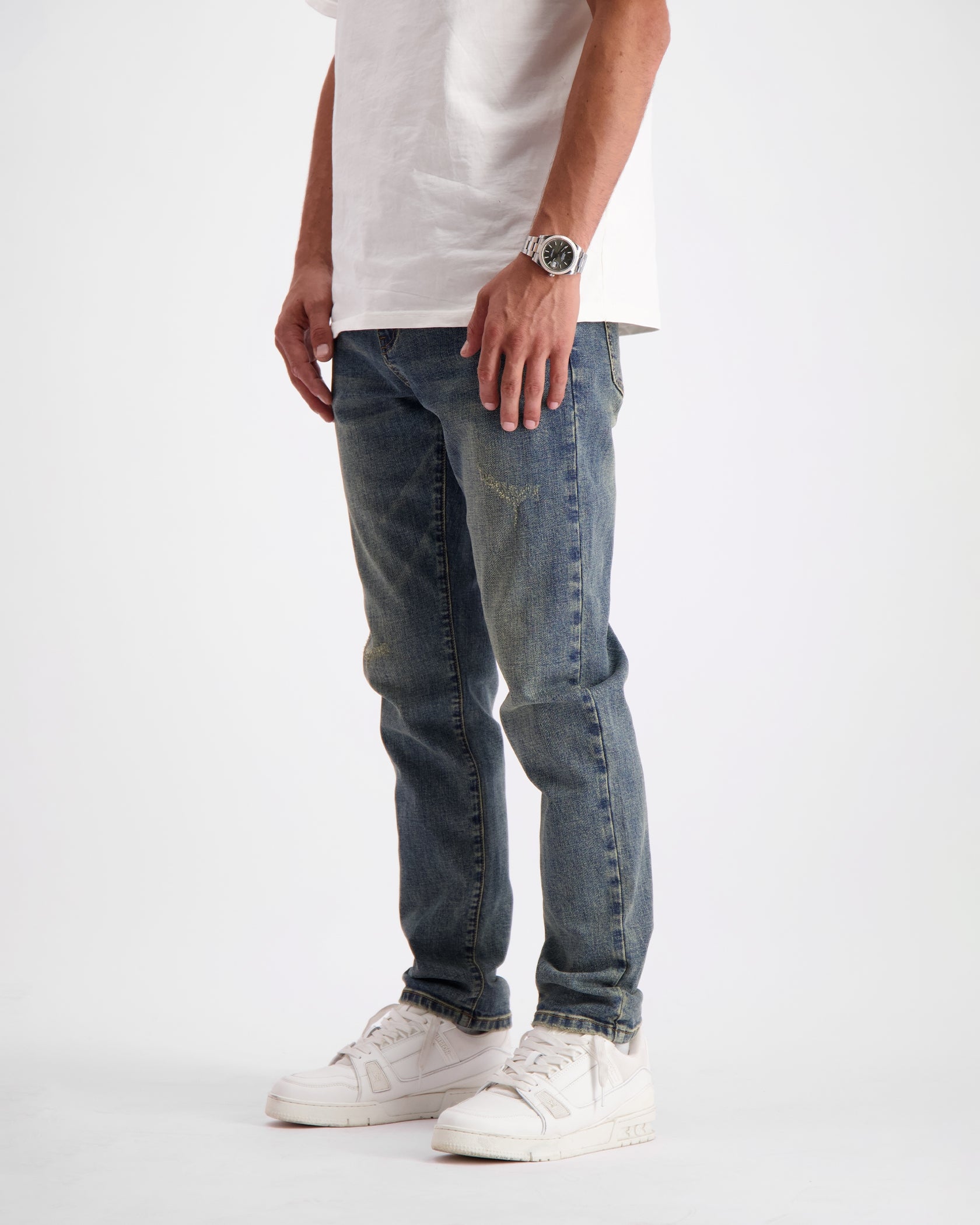 SOFT EDGE SLIM DENIM | Blau