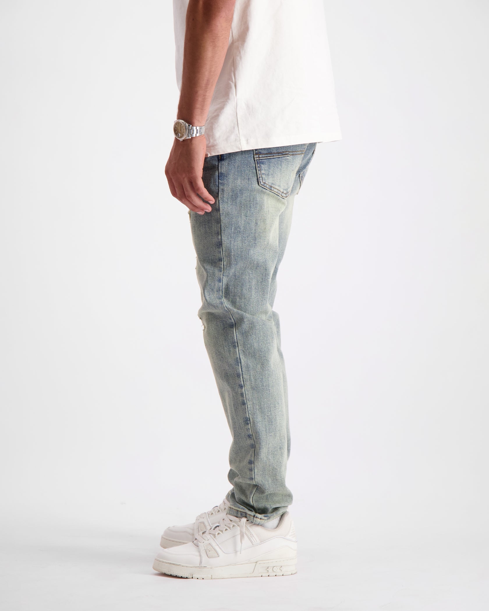 STRUCTURE SLIM DENIM | Blau