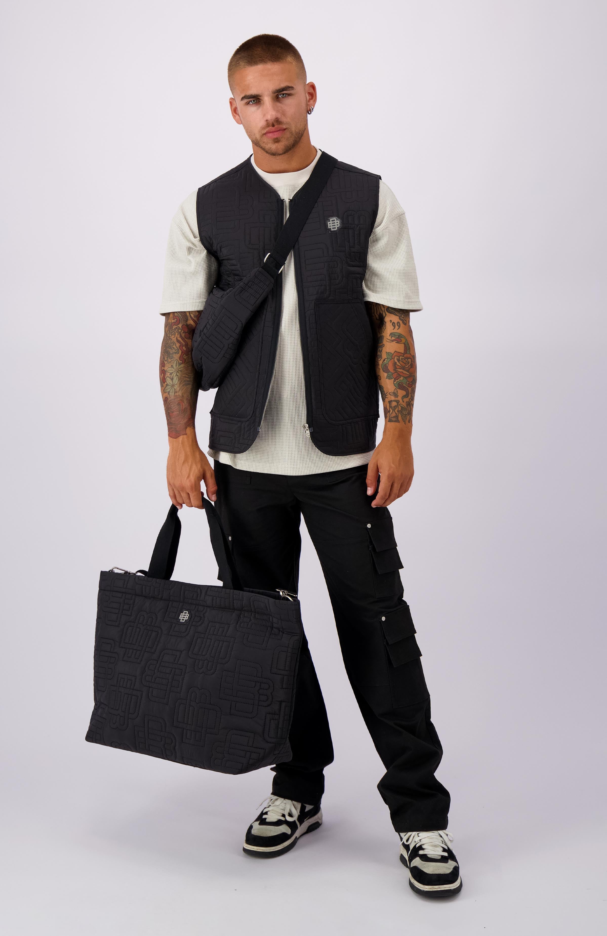 MONOGRAM QUILTED VEST | Schwarz