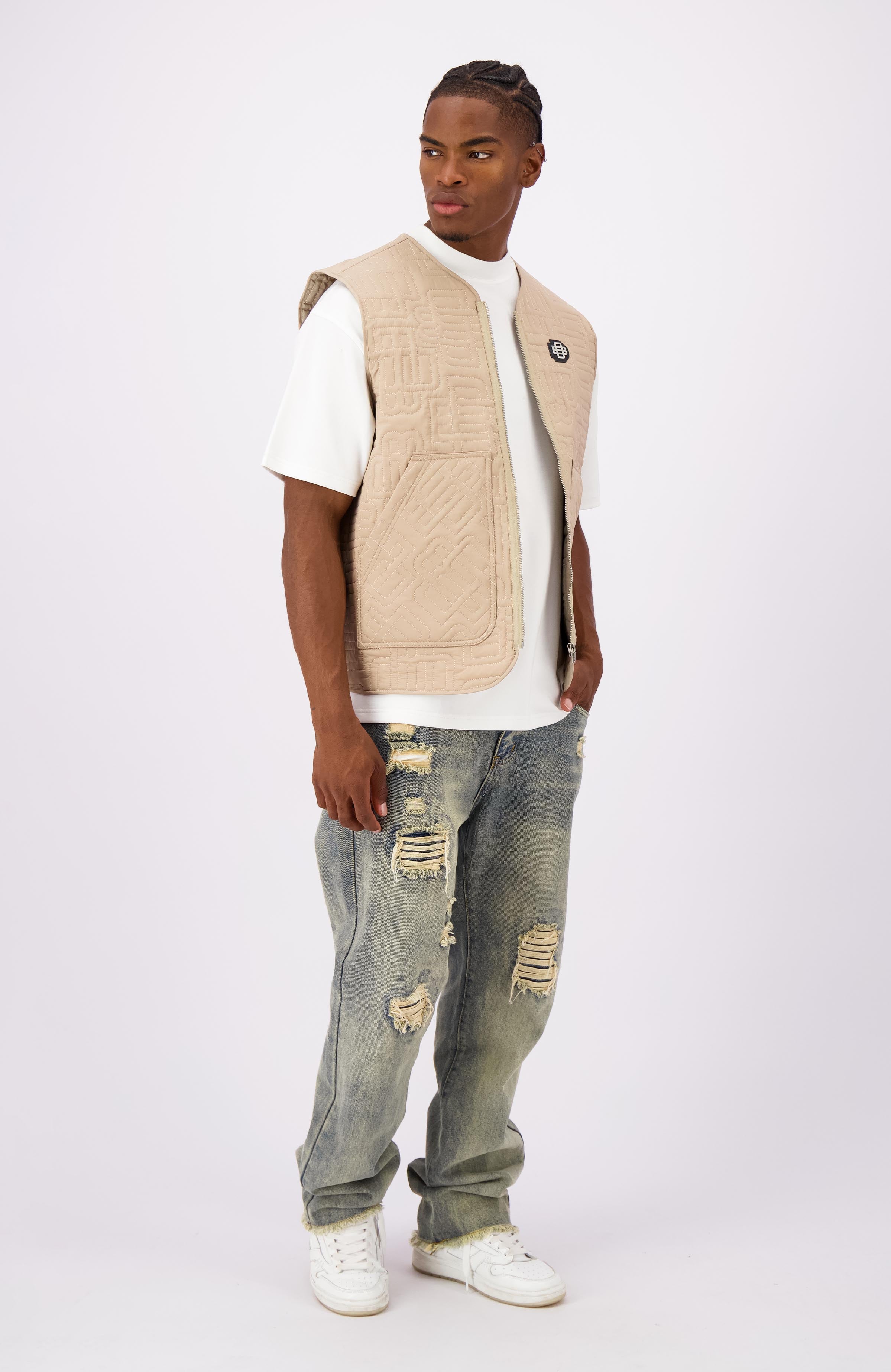 MONOGRAM QUILTED VEST | Braun