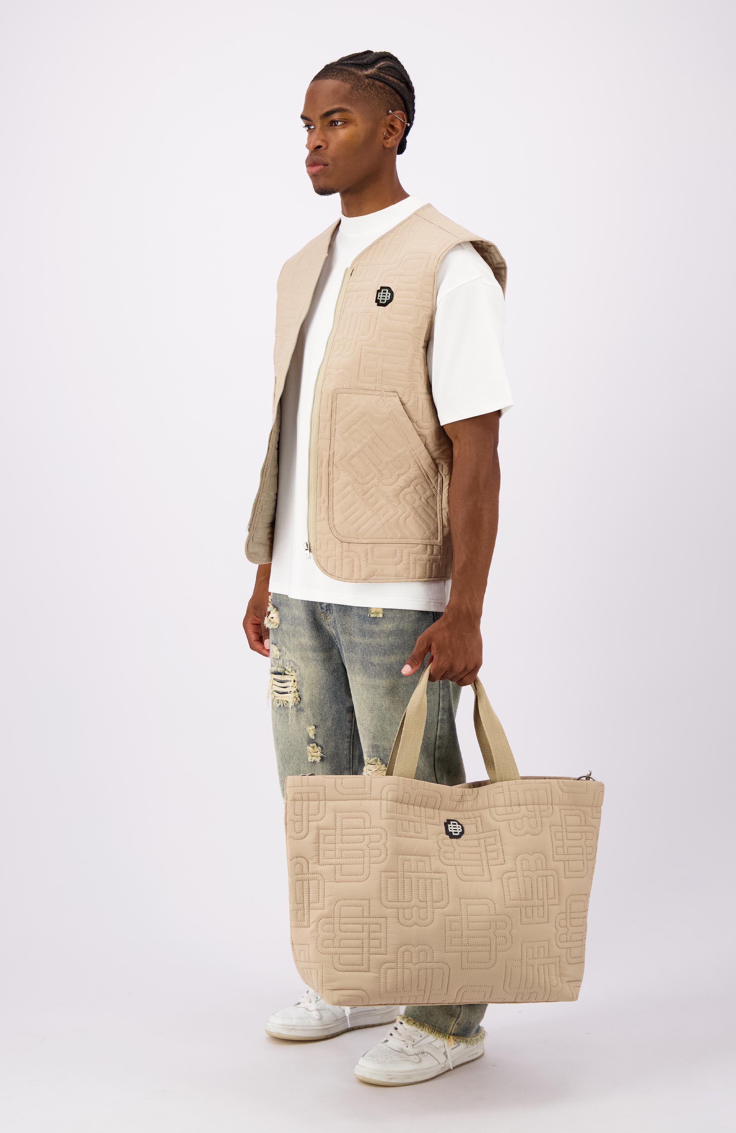 MONOGRAM QUILTED VEST | Braun