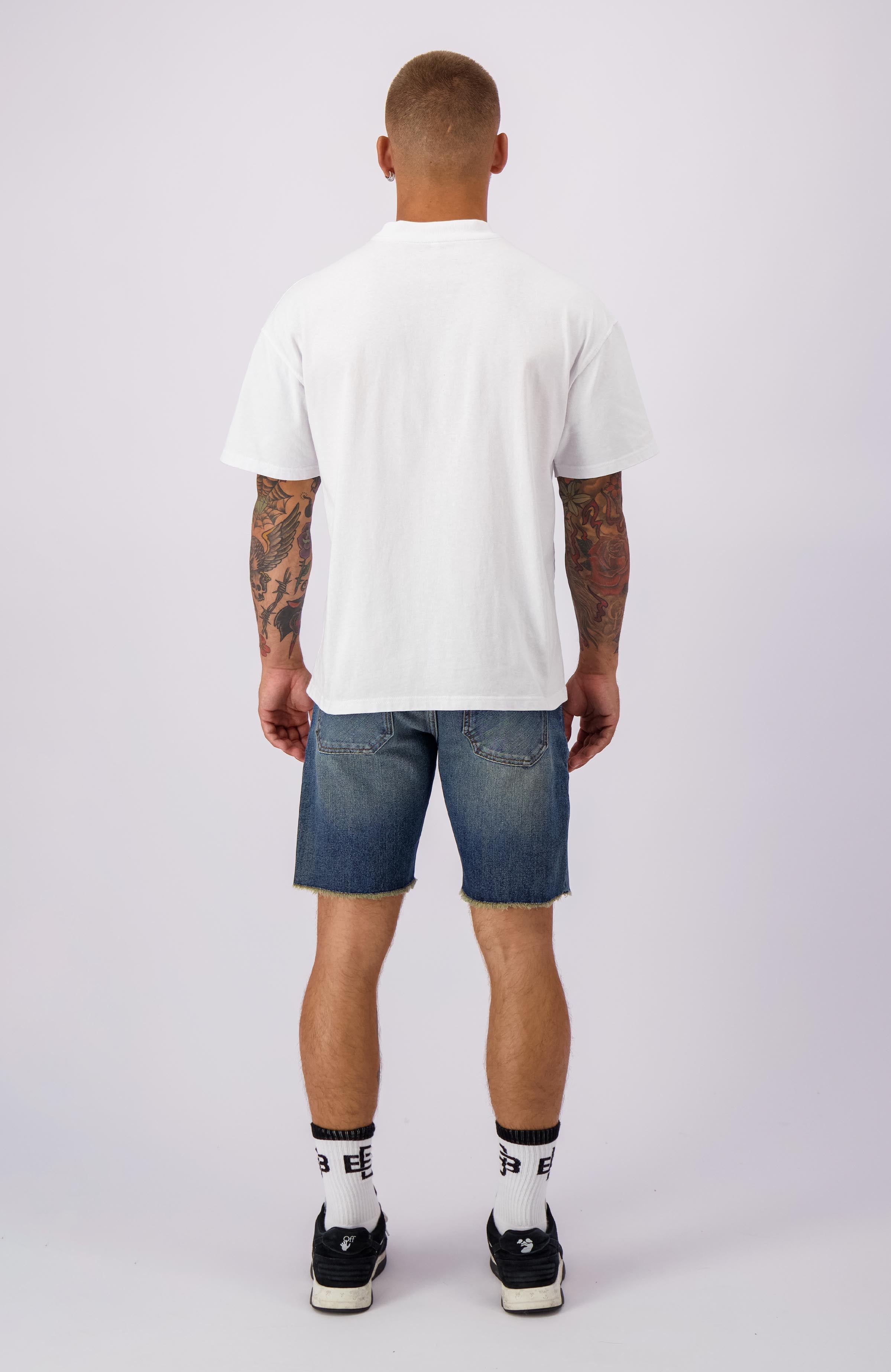 CUT OFF  DENIM SHORTS | Dunkelblau