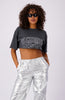 UNIVERSITY CROPPED t-shirt | Schwarz