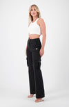 BELTED CARGO PANTS | Schwarz