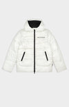 BLOCK FREEZE PUFFER JACKET | Weiß