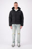 BLOCK PUFFER JACKET | Schwarz