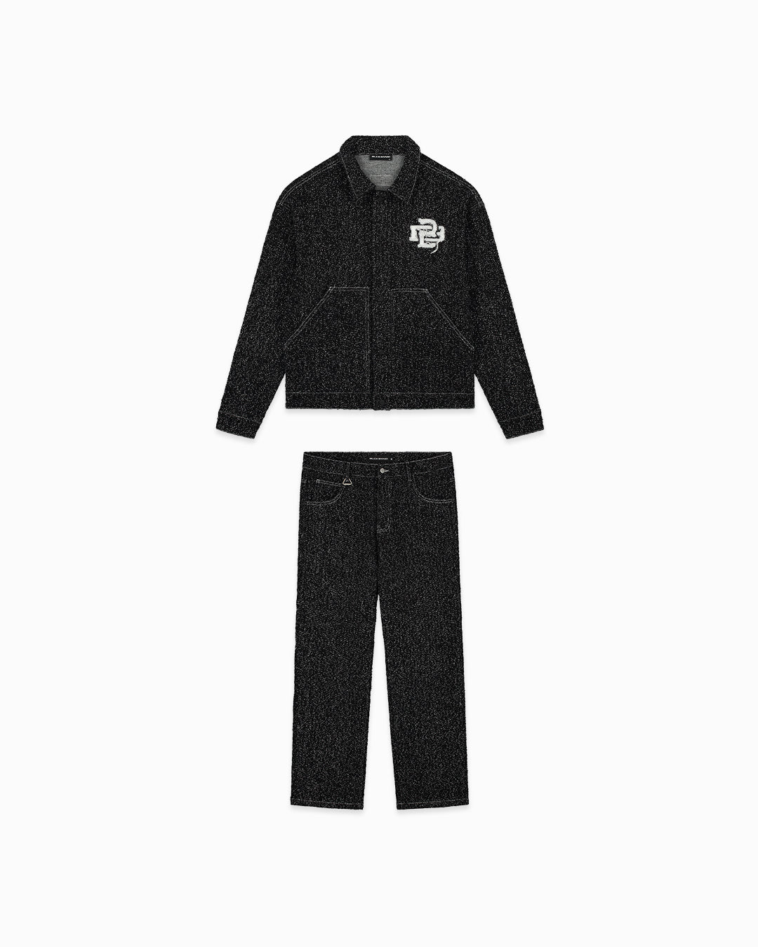BOUCLE DENIM SUIT | Schwarz