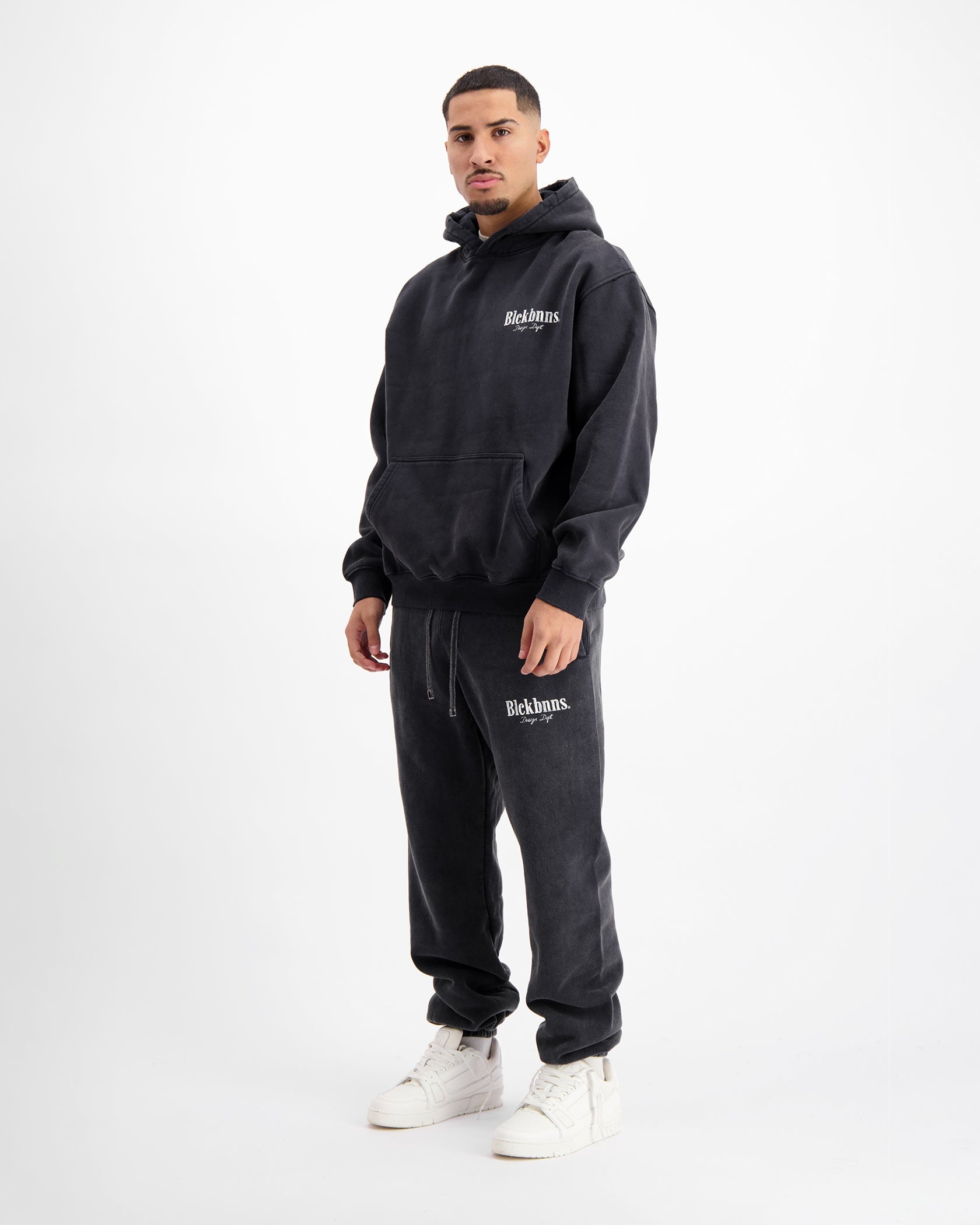 BRUSH WASHED SWEATSUIT | Schwarz
