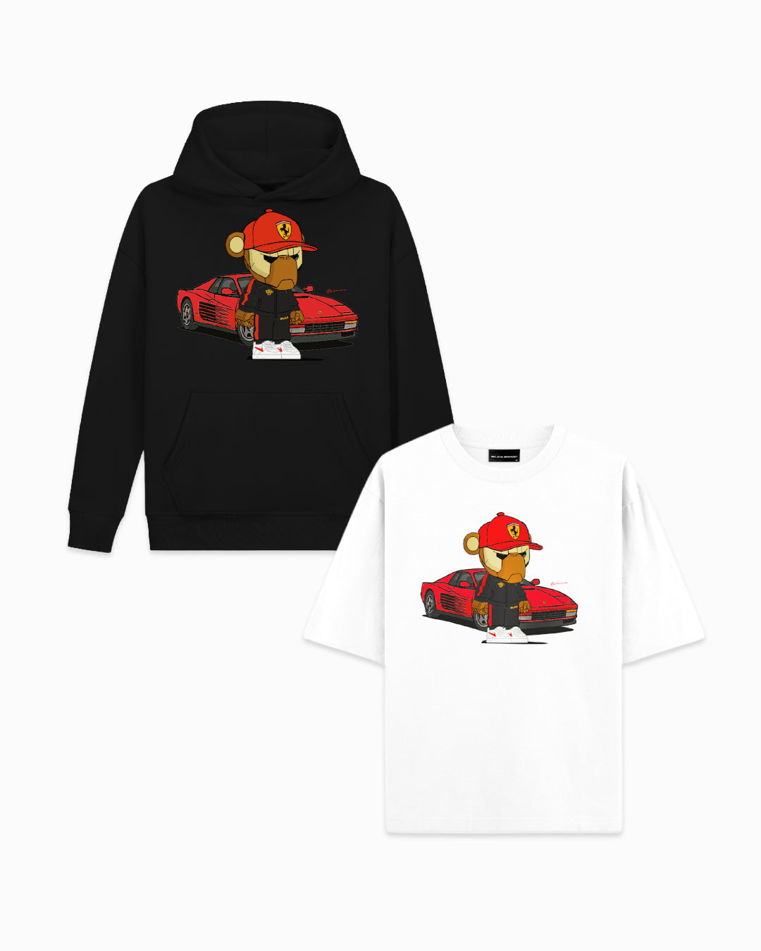 2 PACK - Febbari T-SHIRT & HOODIE | SCHWARZ