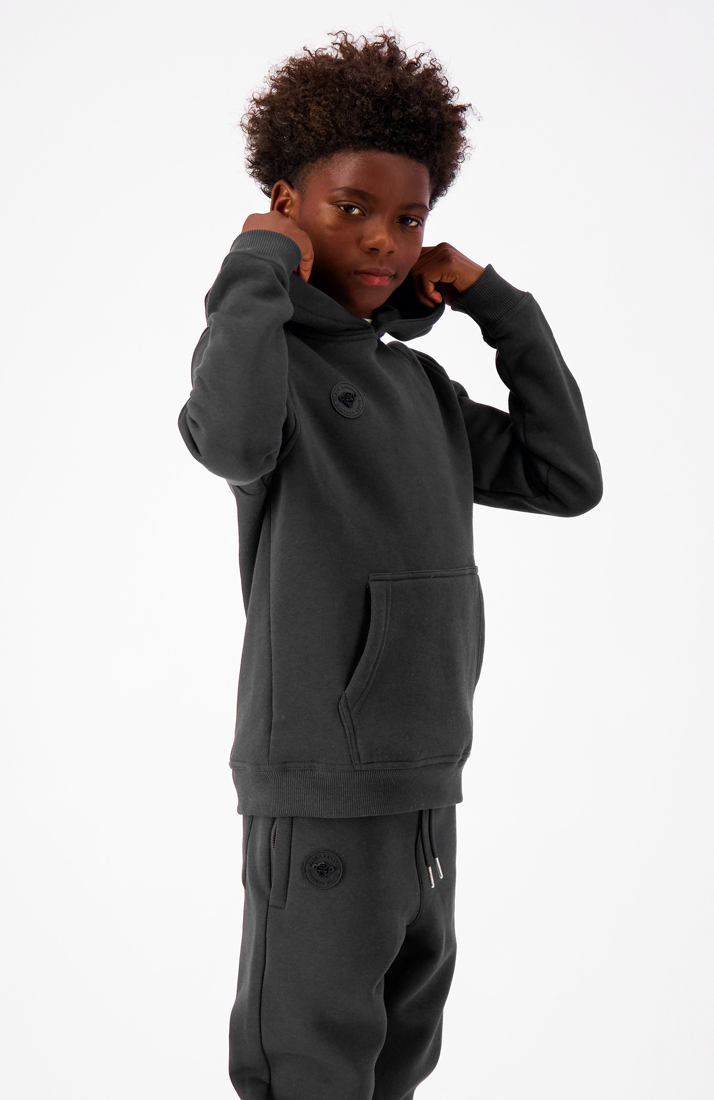 JR ESSENTIAL HOODY | Charcoal