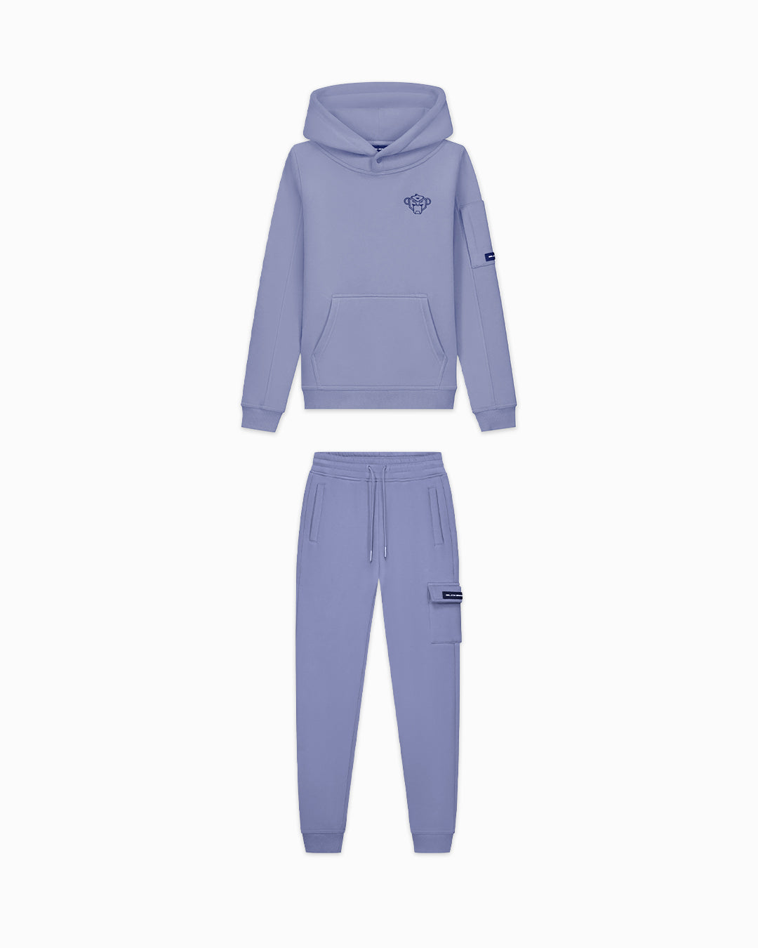 KIDS PLATE HOODIE SET | Blau