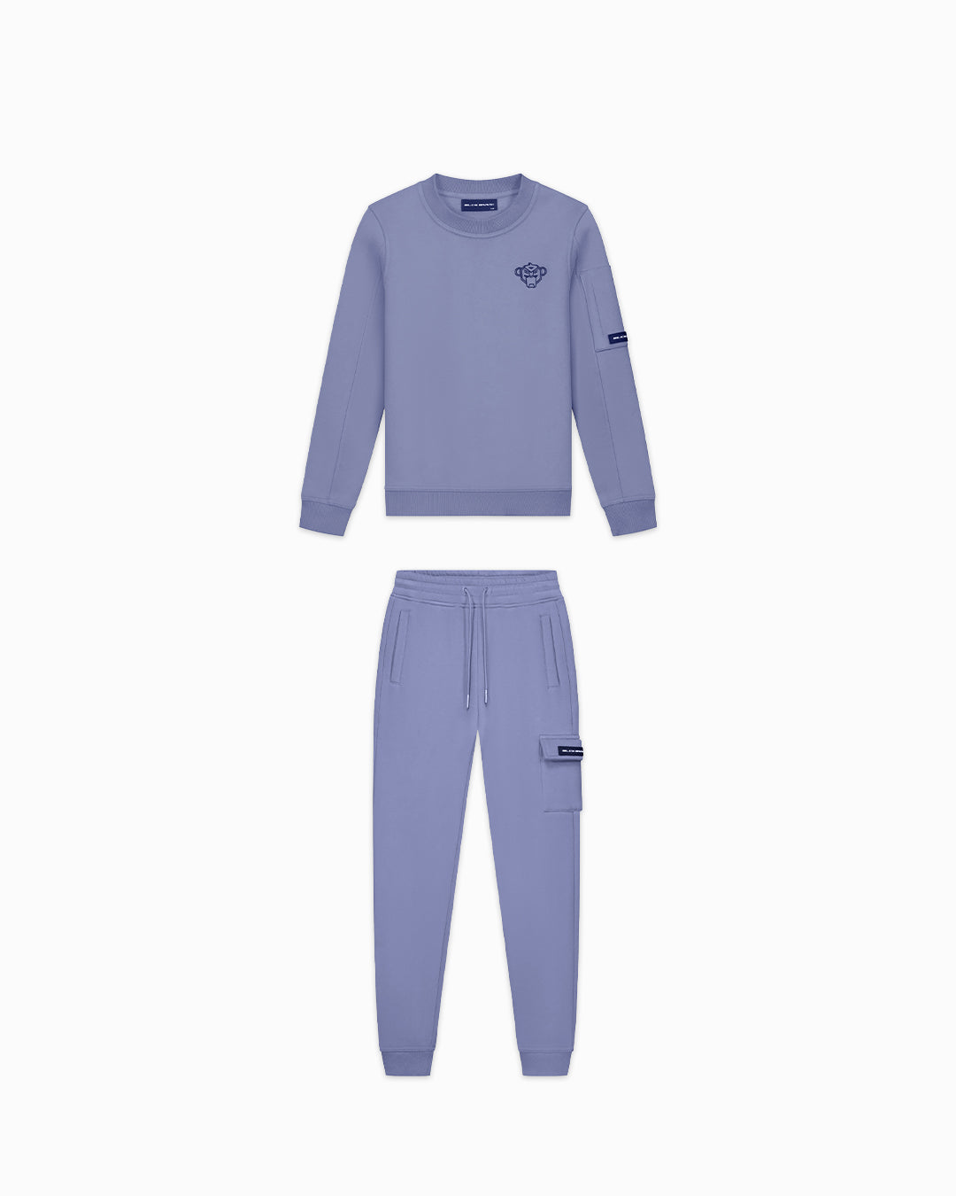 KIDS PLATE SWEATER SET | Blau