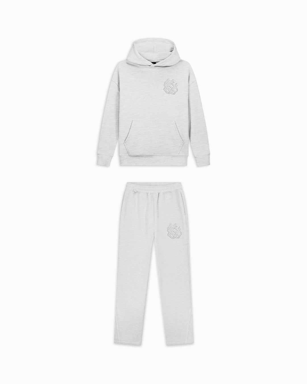 KIDS RIPPED MONOGRAM SWEATSUIT | Grau