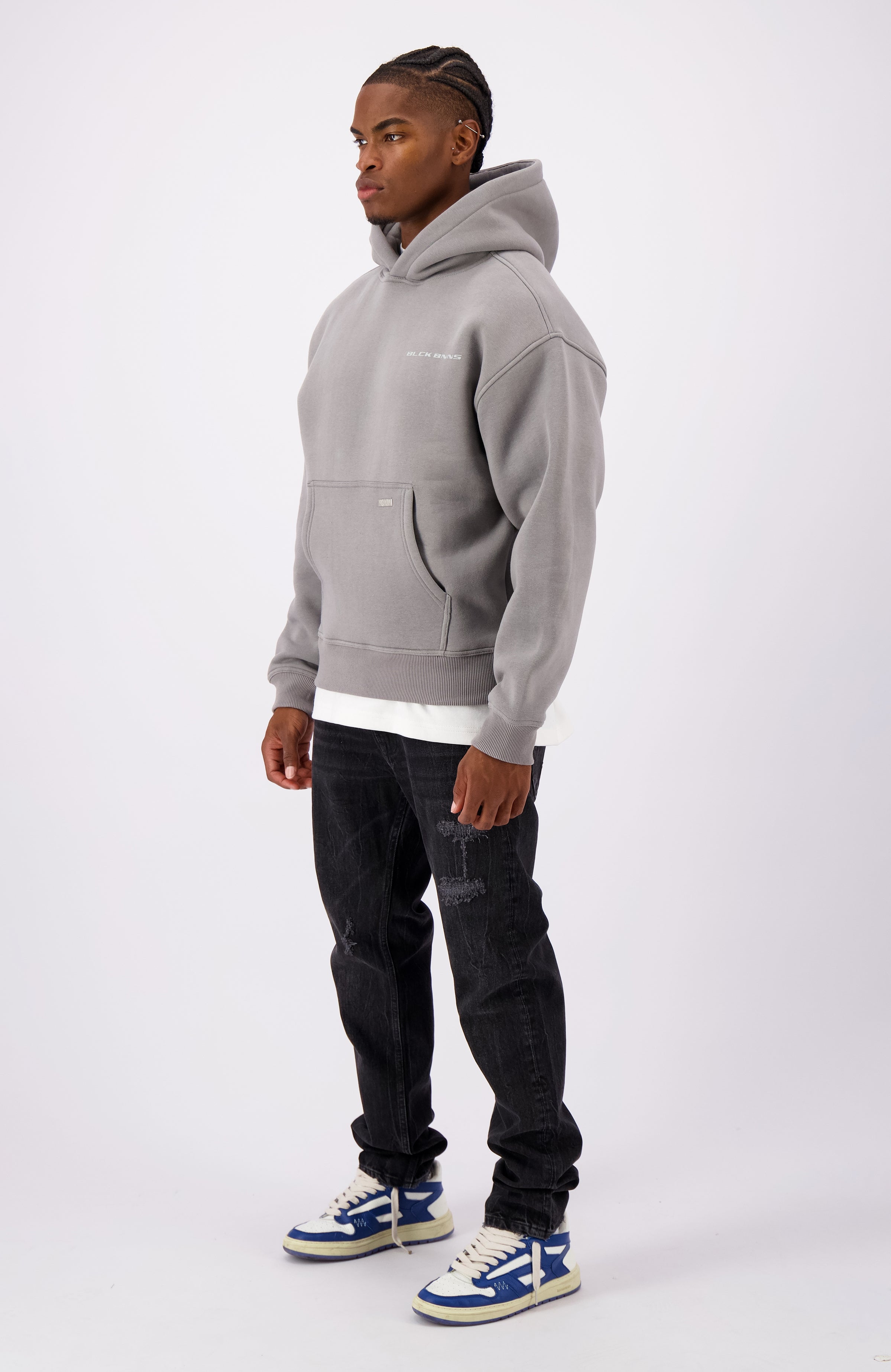 NATION HOODY | Grau