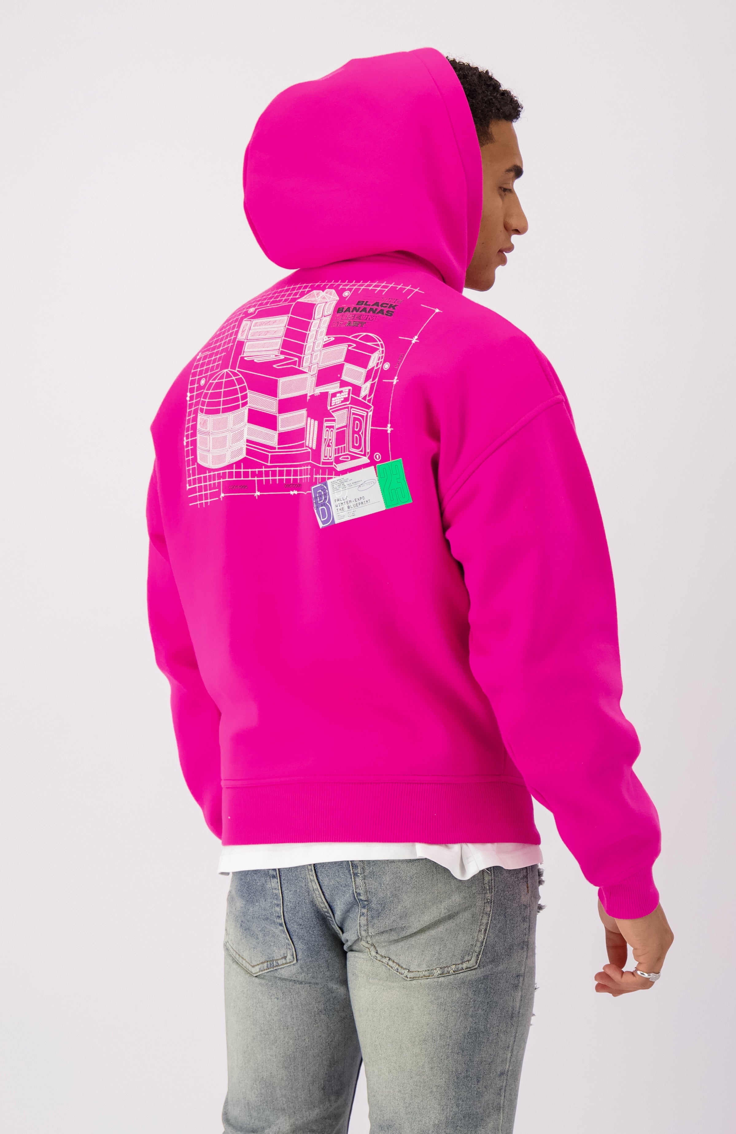 BLUEPRINT HOODY | Rosa