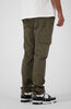 MONOGRAM CARGO PANTS | Moosgrün