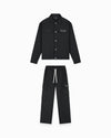 TWILL RIPPED SET | Schwarz