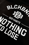 BAD HABITS Kapuzenpulli mit Reißverschluss | Schwarz