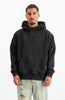 BLANK WASHED HOODIE | Schwarz