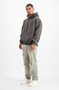 BLANK WASHED HOODIE | Grau