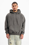 BLANK WASHED HOODIE | Grau