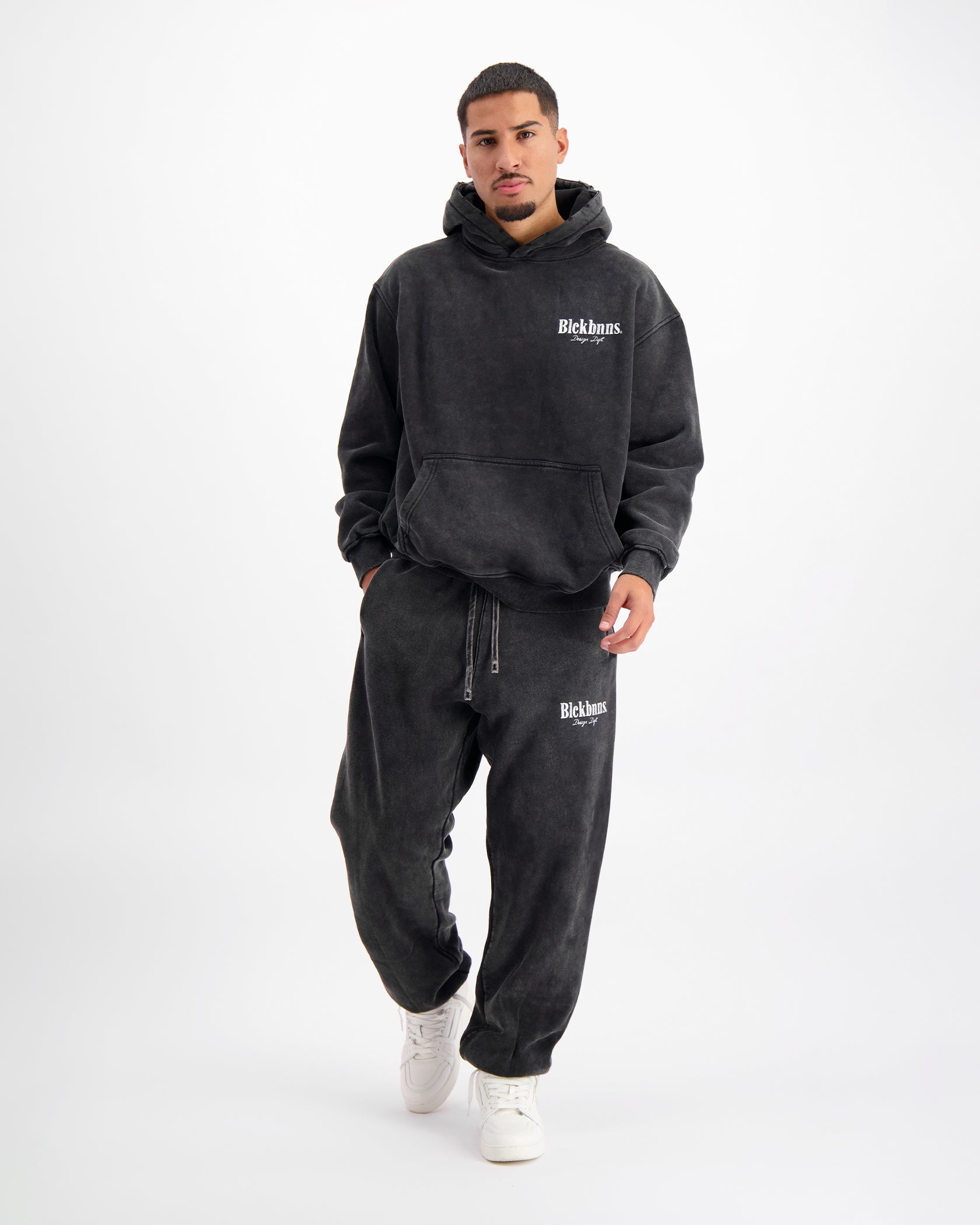 BRUSH WASHED SWEATSUIT | Schwarz