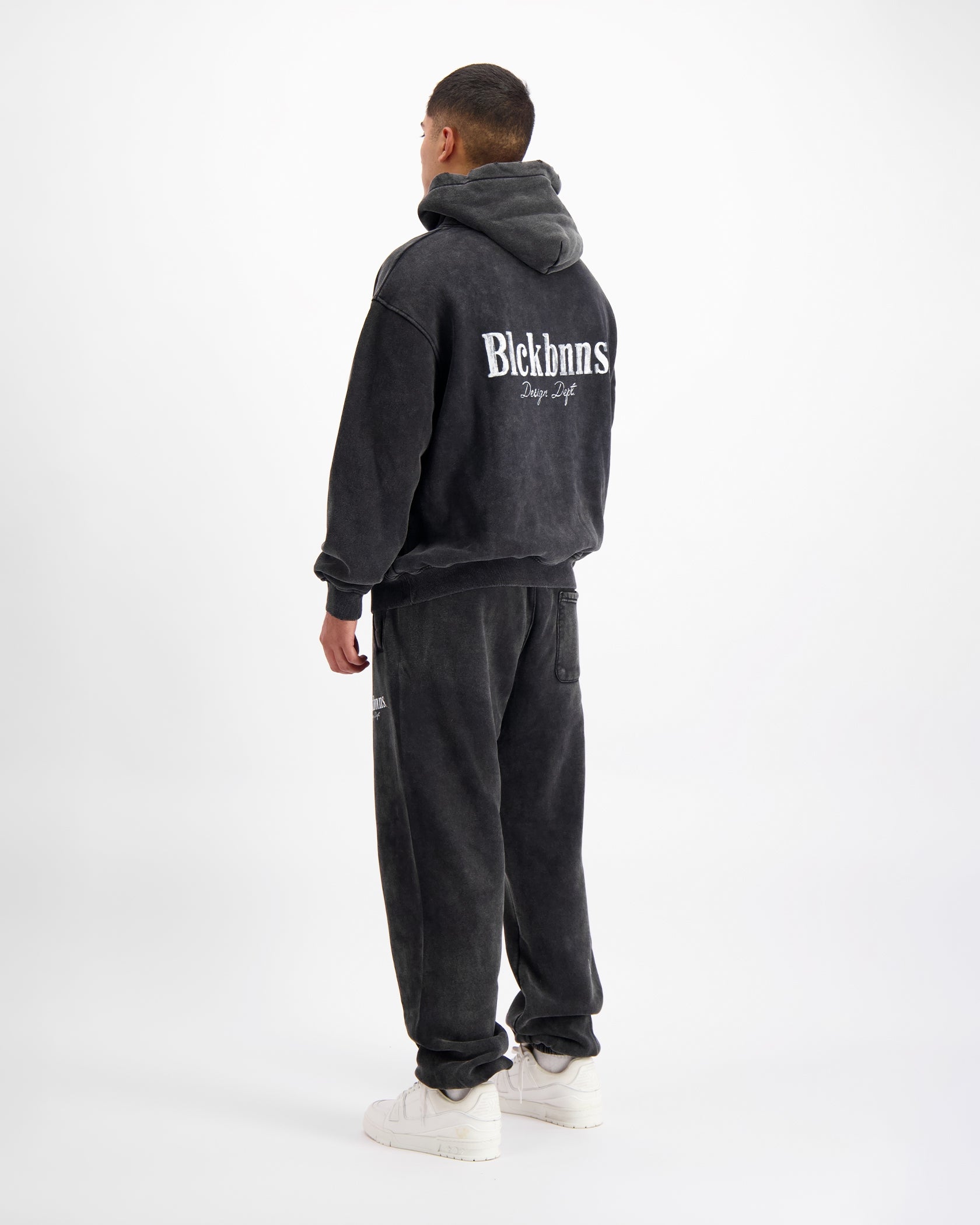 BRUSH WASHED SWEATSUIT | Schwarz