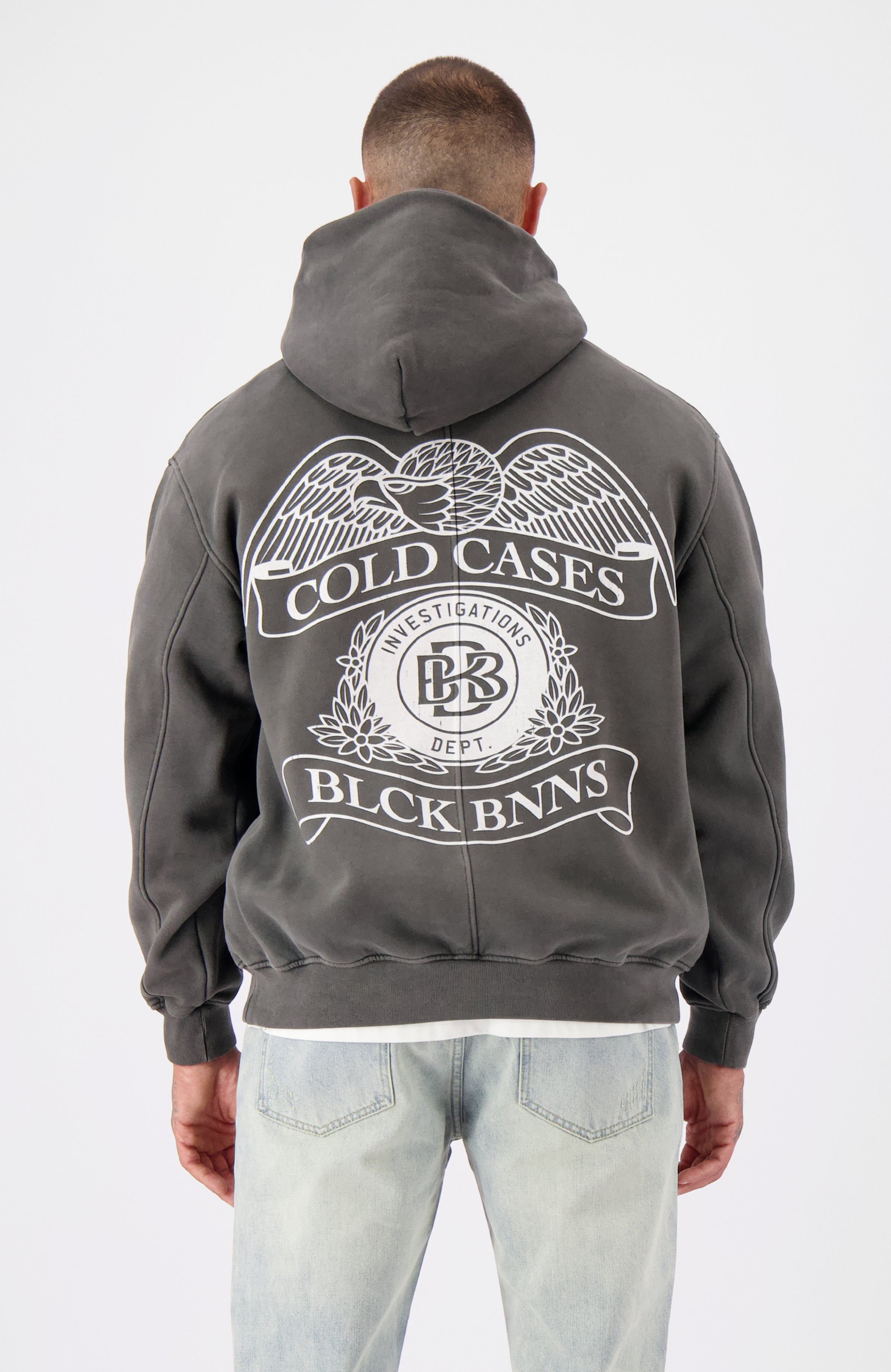 COLD CASES WASHED HOODIE | Grau