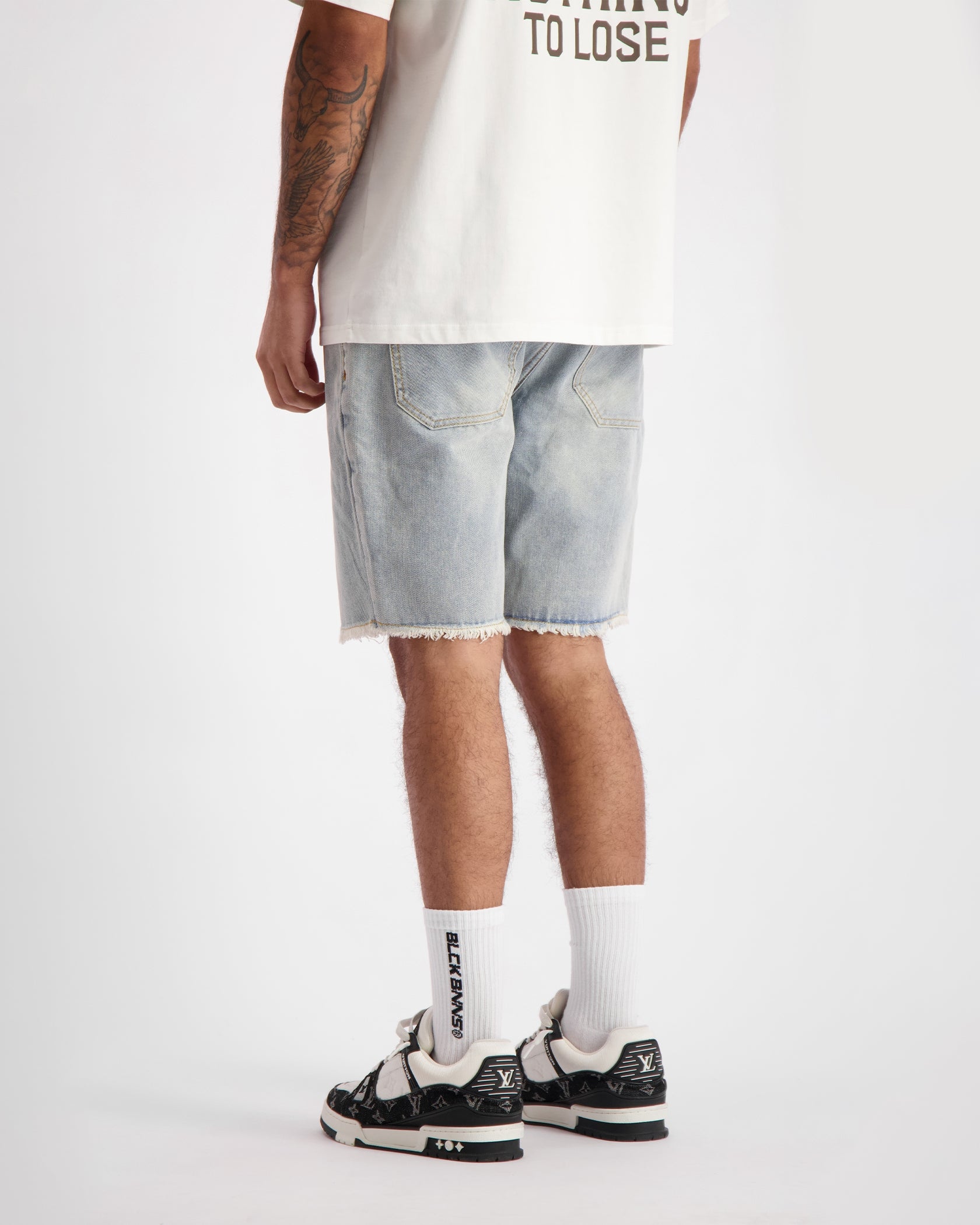 CUT OFF  DENIM SHORTS | Hellblau