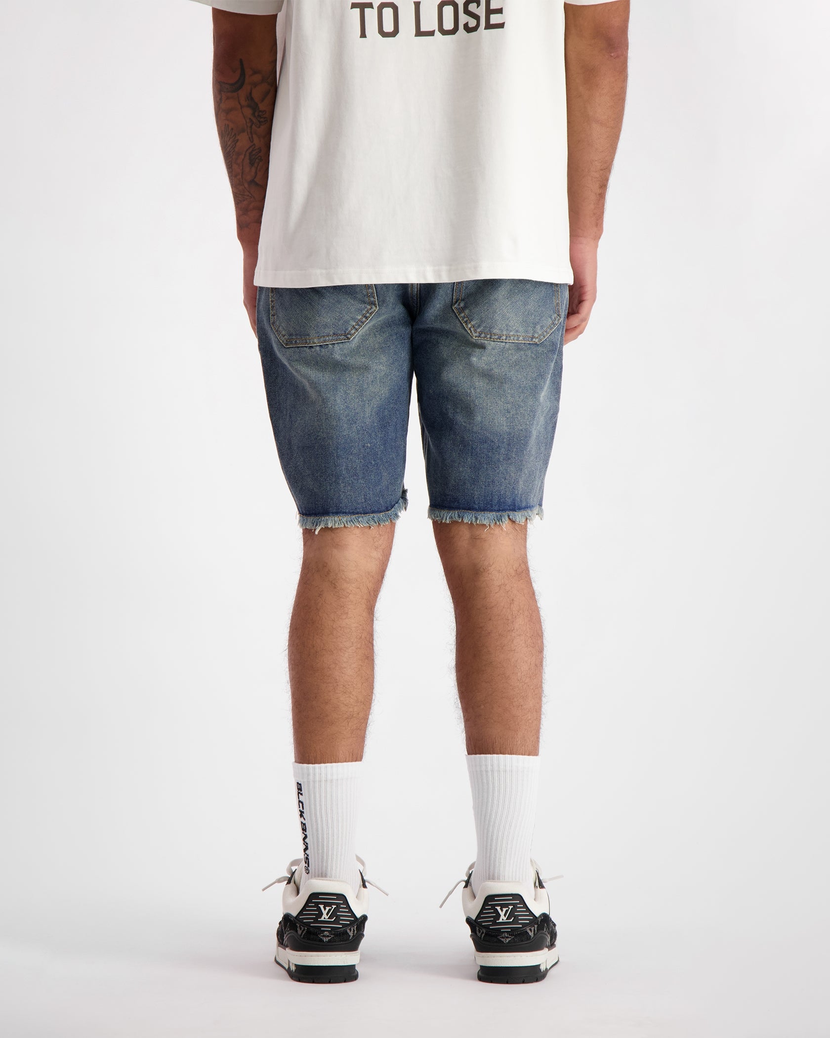 CUT OFF  DENIM SHORTS | Dunkelblau