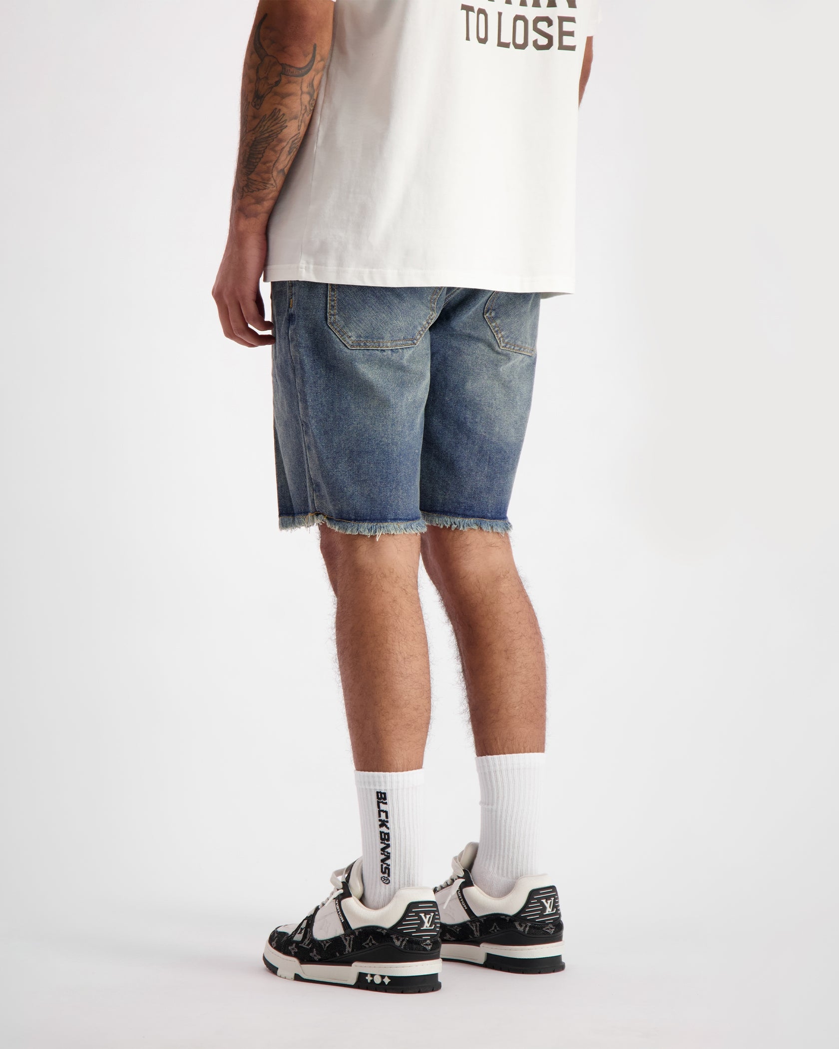 CUT OFF  DENIM SHORTS | Dunkelblau