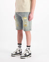 DISTRESSED DENIM SHORTS | Hellblau