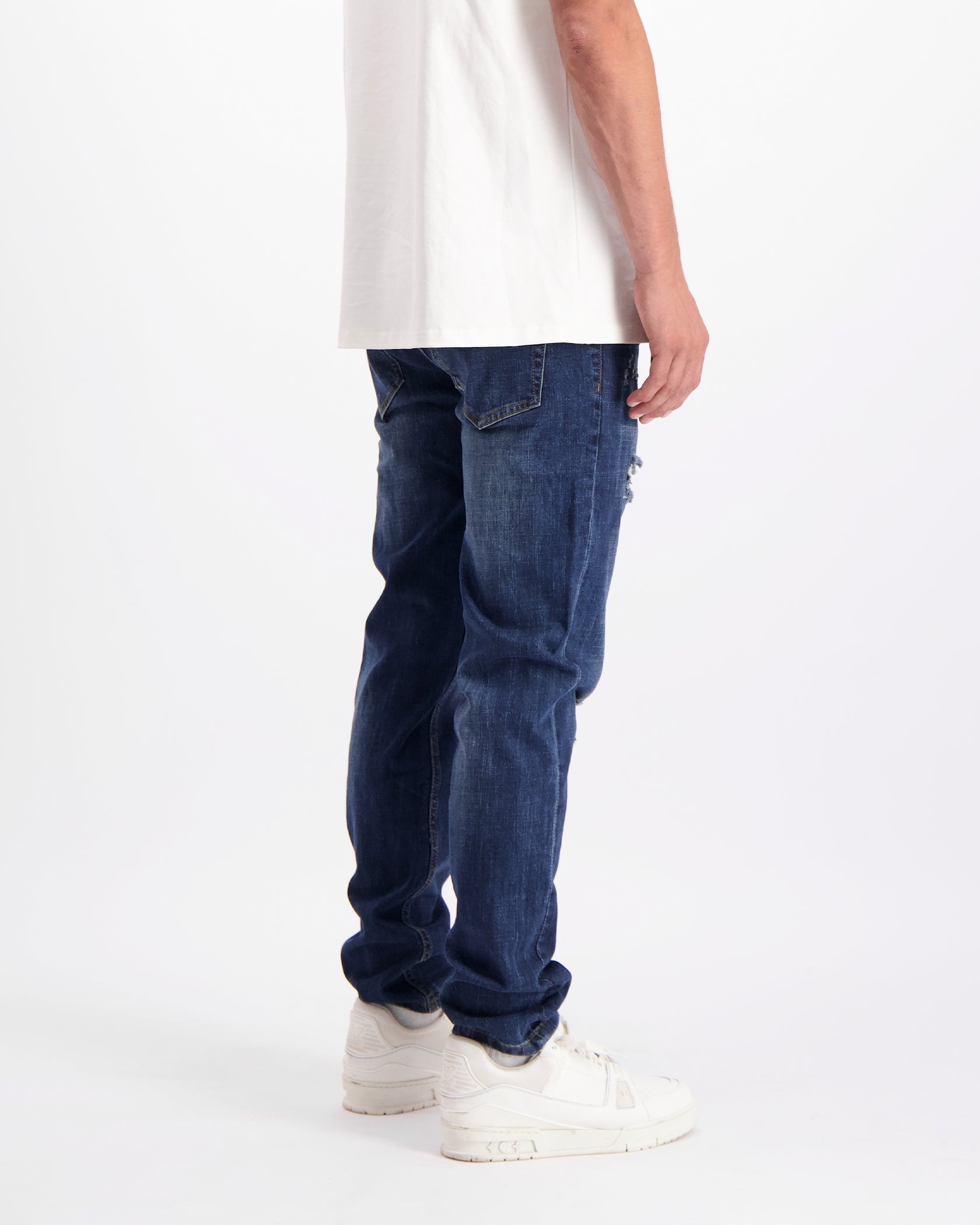FADED SLIM DENIM | Dunkelblau