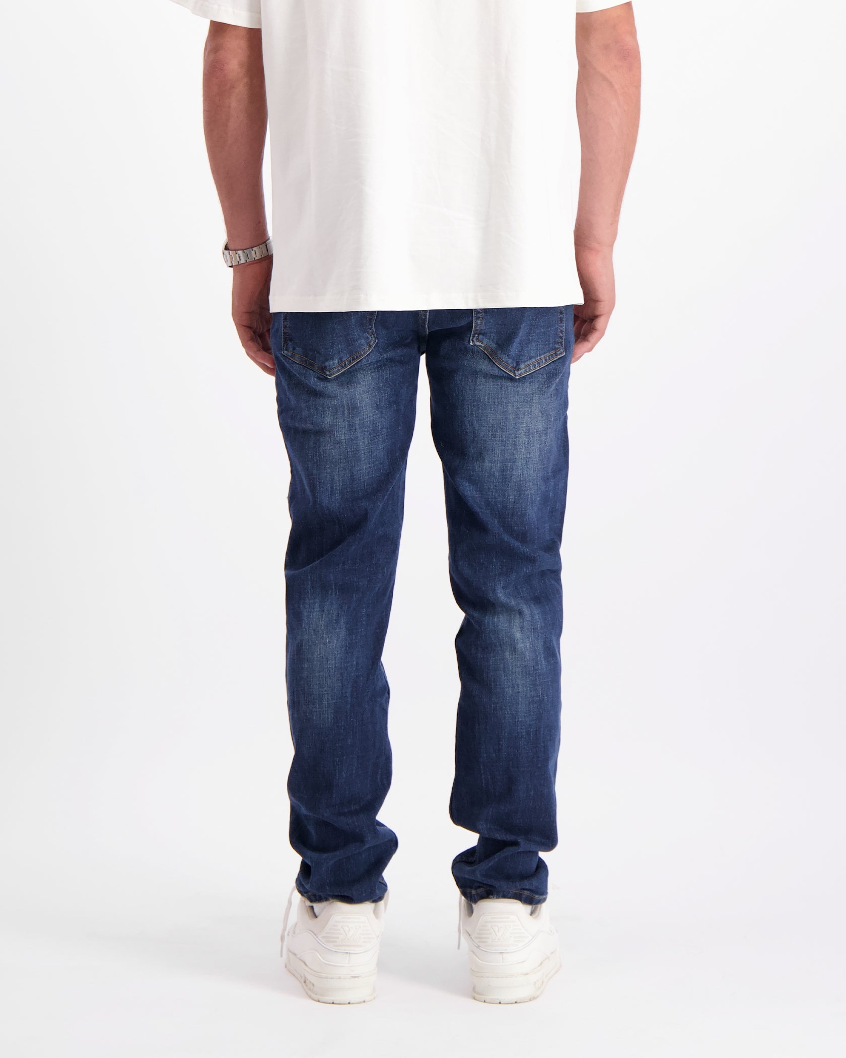 FADED SLIM DENIM | Dunkelblau