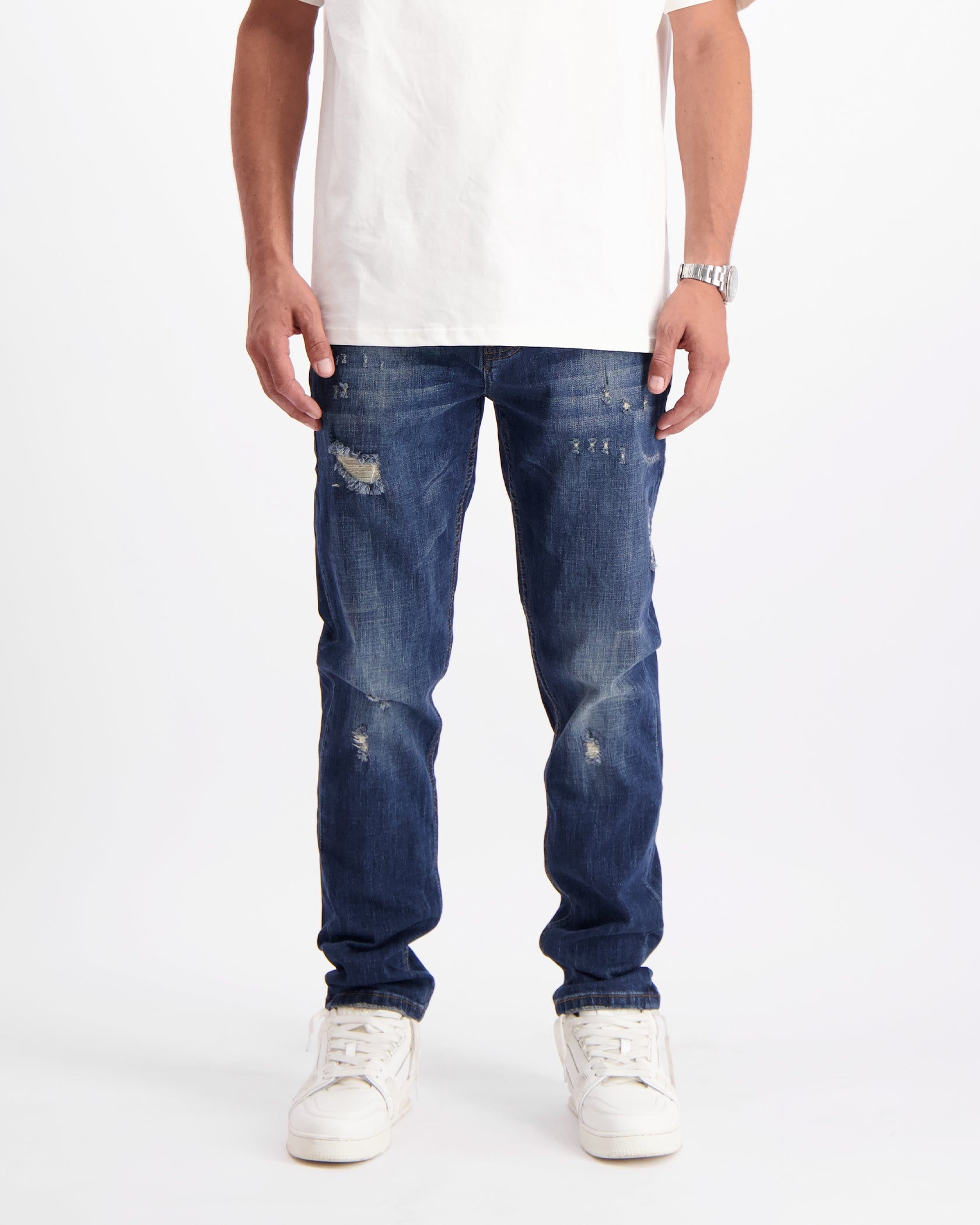 FADED SLIM DENIM | Dunkelblau